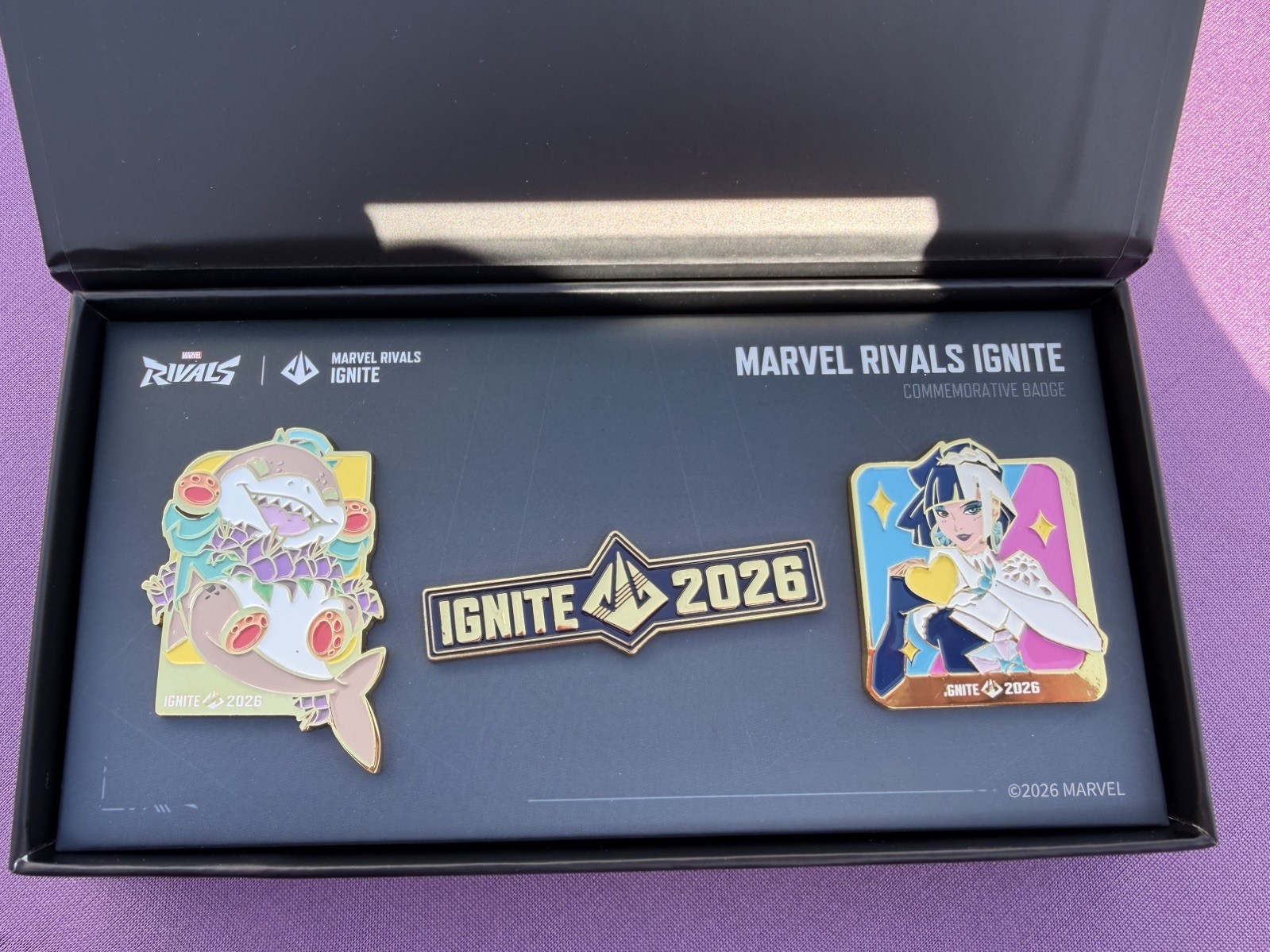 Marvel Rivals IGNITE mid season finals 2026 lapel pin giveaway. Marvel Rivals IGNITE mid season finals 2026 lapel pin giveaway.