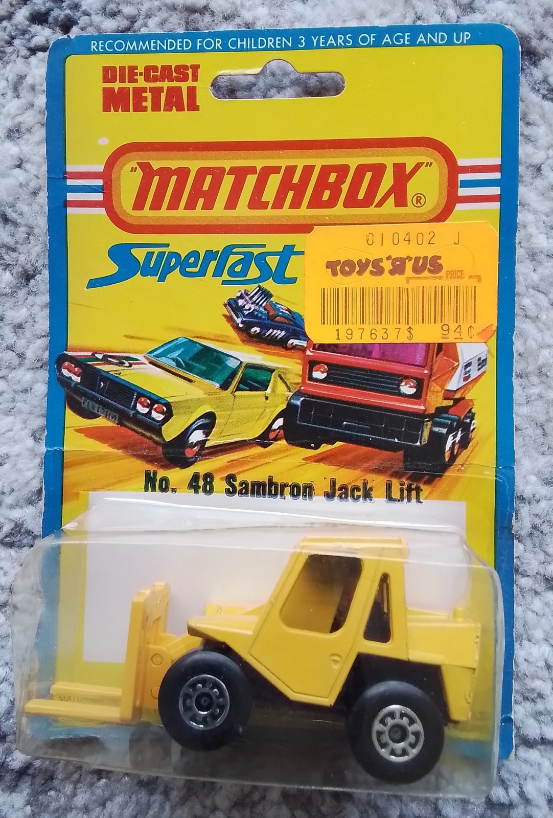 Carded Lesney Matchbox Series No 48 SAMBRON JACK LIFT