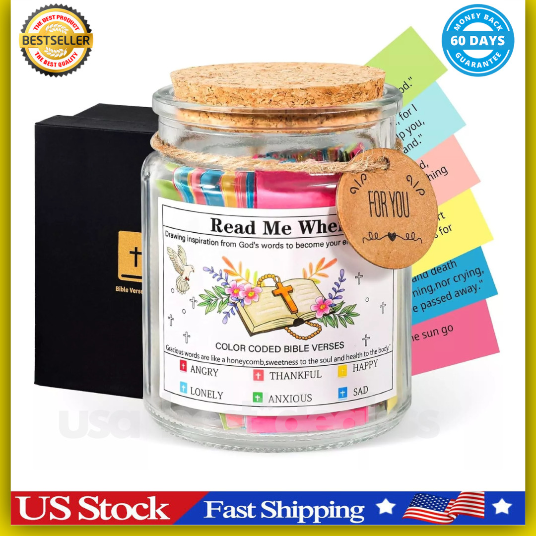 Christian Gifts for Women Bible Verse Jar 90 Color Coded Bible Verses in a Jar Christian Gifts for Women Bible Verse Jar 90 Color Coded Bible Verses in a Jar