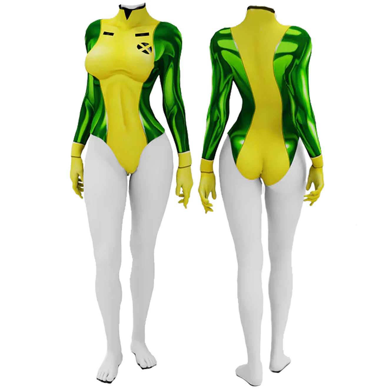 New  X-Men 97 Rogue Cosplay Jumpsuit Woman Swimsuit Costume Adult Kids Halloween