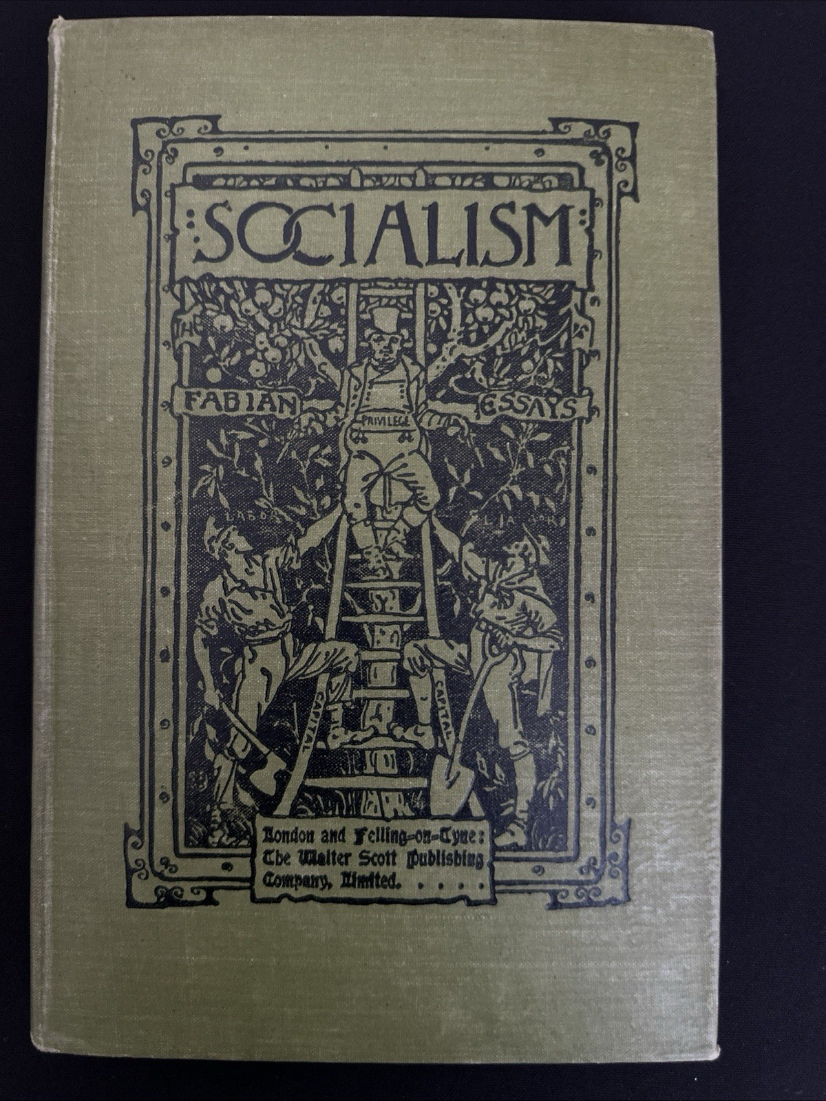 Fabian Essays in Socialism 1889 1st Ed George Bernard w/Shaw Walter Crane Cover