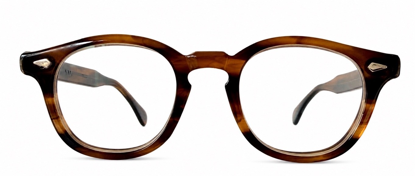 Rare Vintage Julius Tart Optical Arnel Original Demi Amber 44-22 OTE 1950s