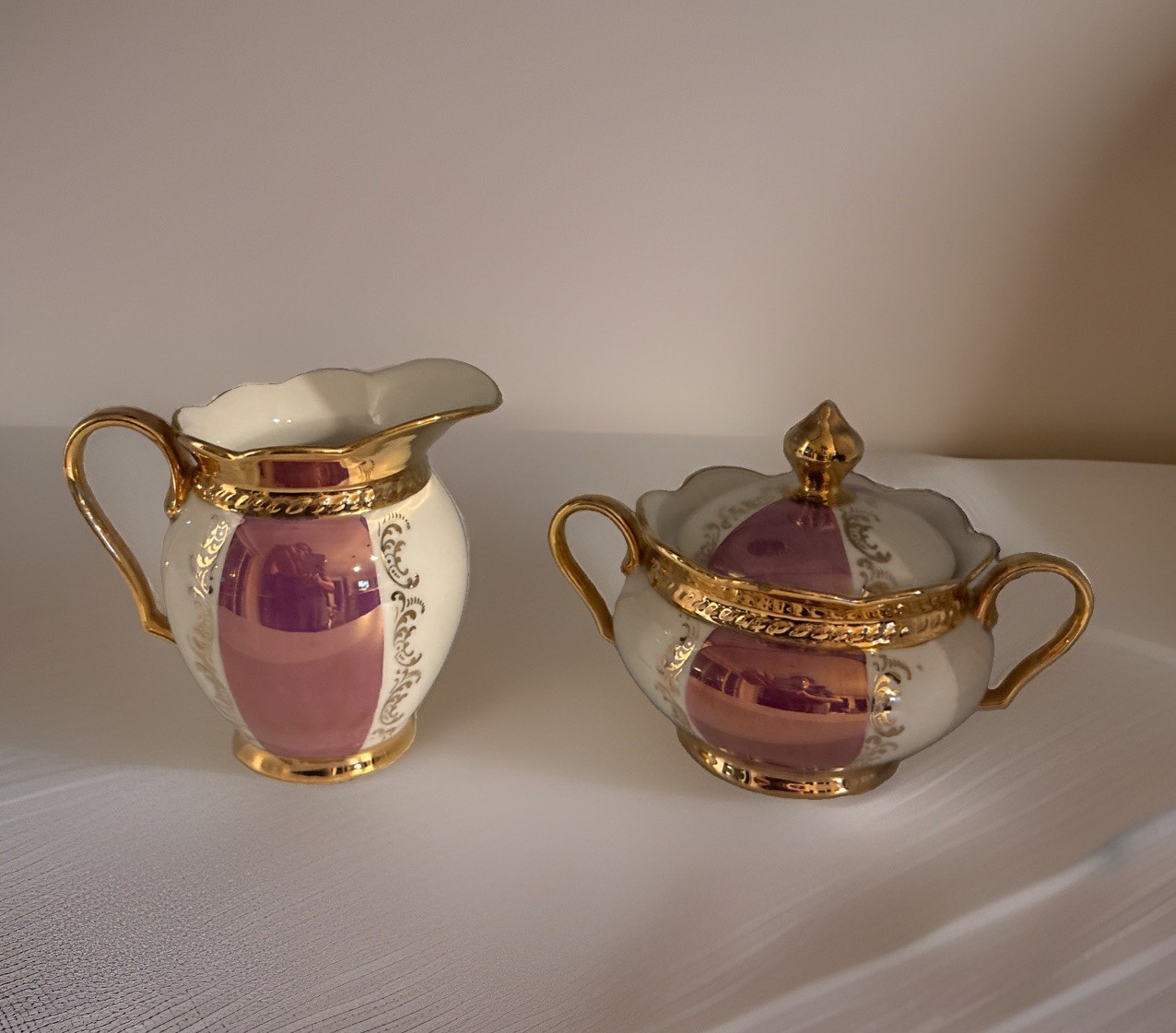 Vintage Seltmann Weiden Bavaria Anita Lidded Sugar Bowl & Creamer Set