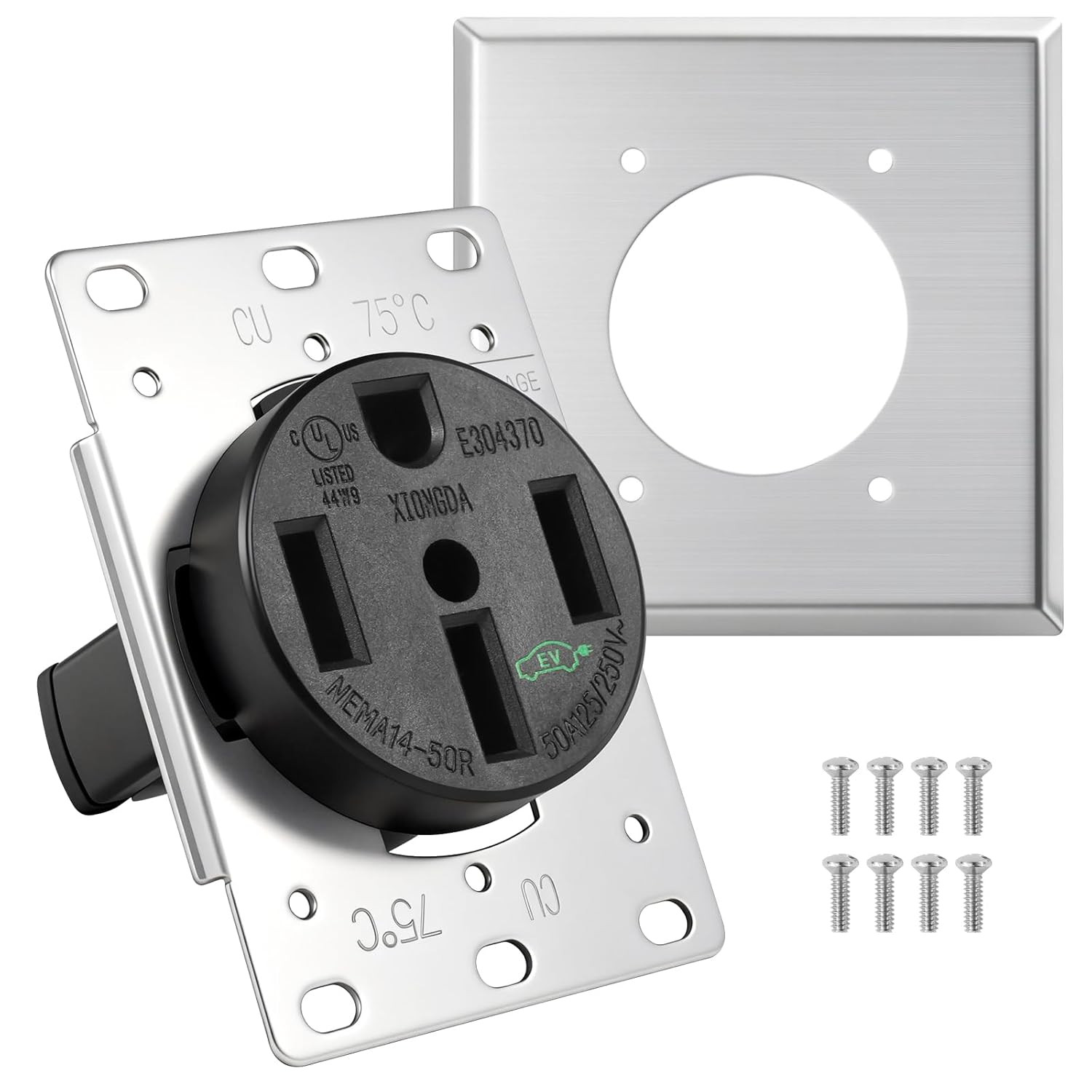 HBL9450A Straight Blade Device Socket RTP 3 Pole 4 Wire System 50A 125/250V New HBL9450A Straight Blade Device Socket RTP 3 Pole 4 Wire System 50A 125/250V New