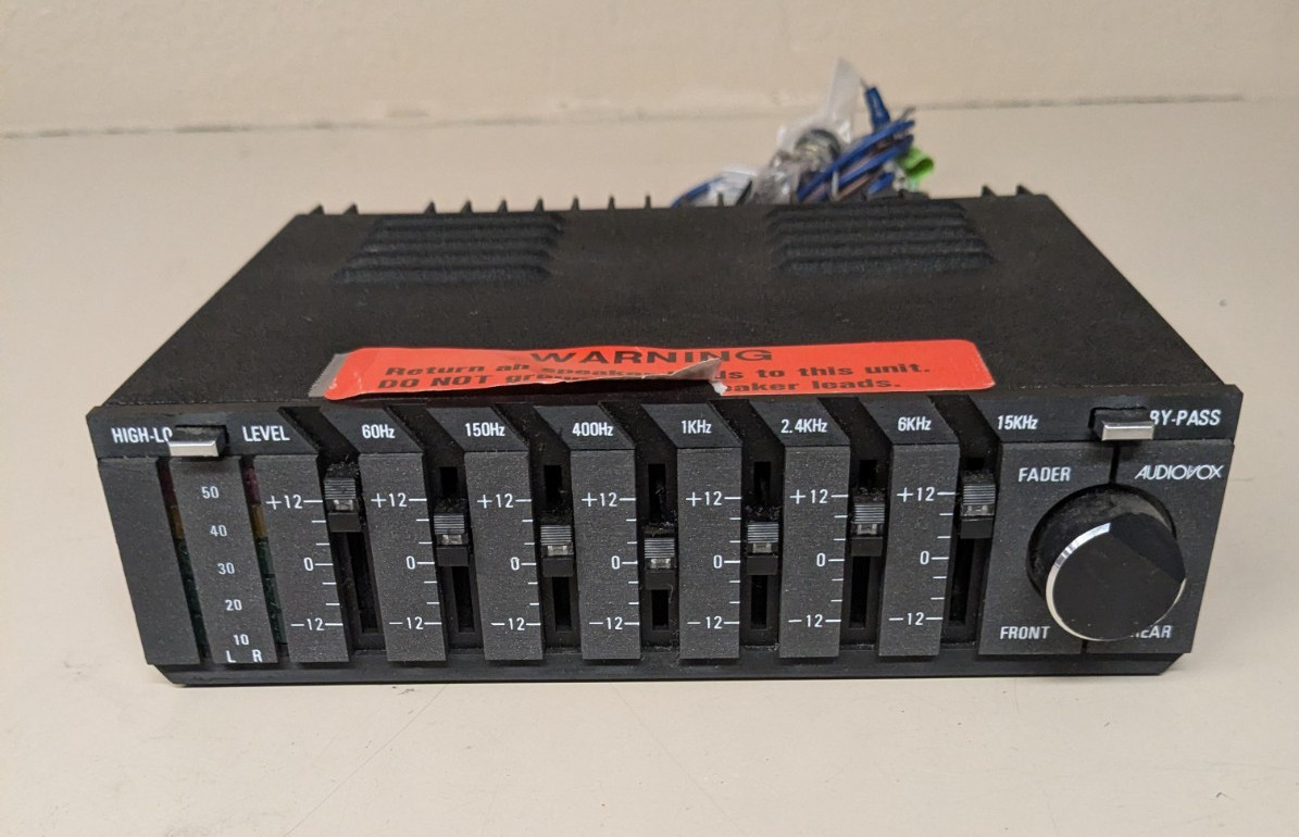 Vintage Audiovox AMP-785 Equalizer/Amplifier - Untested 1980s