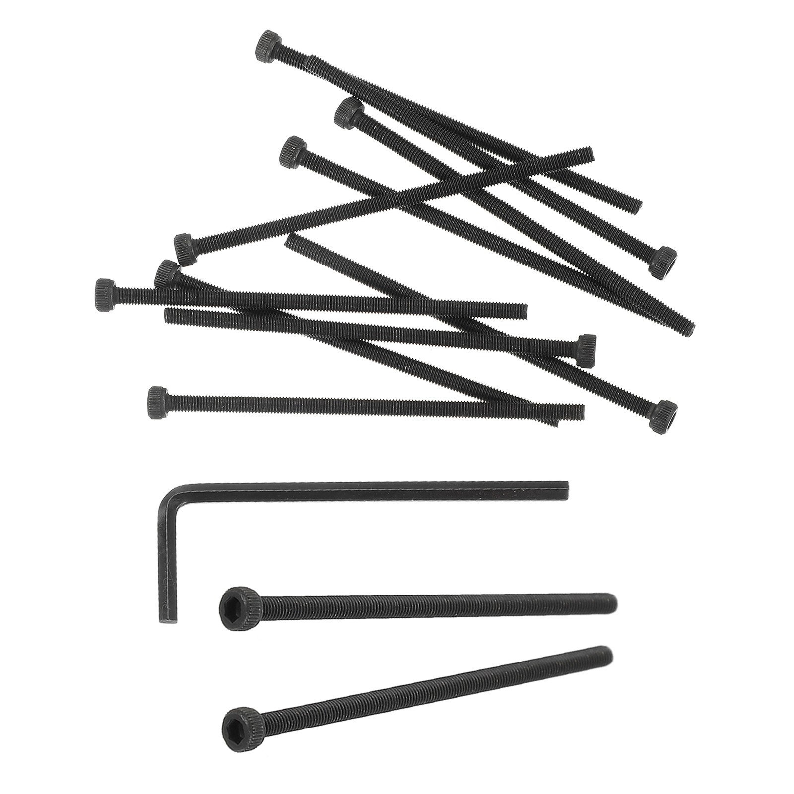 10 Pack M3 x 60mm Hex Socket Head Screws Cap Bolt 12.9 Grade with Wrench Black