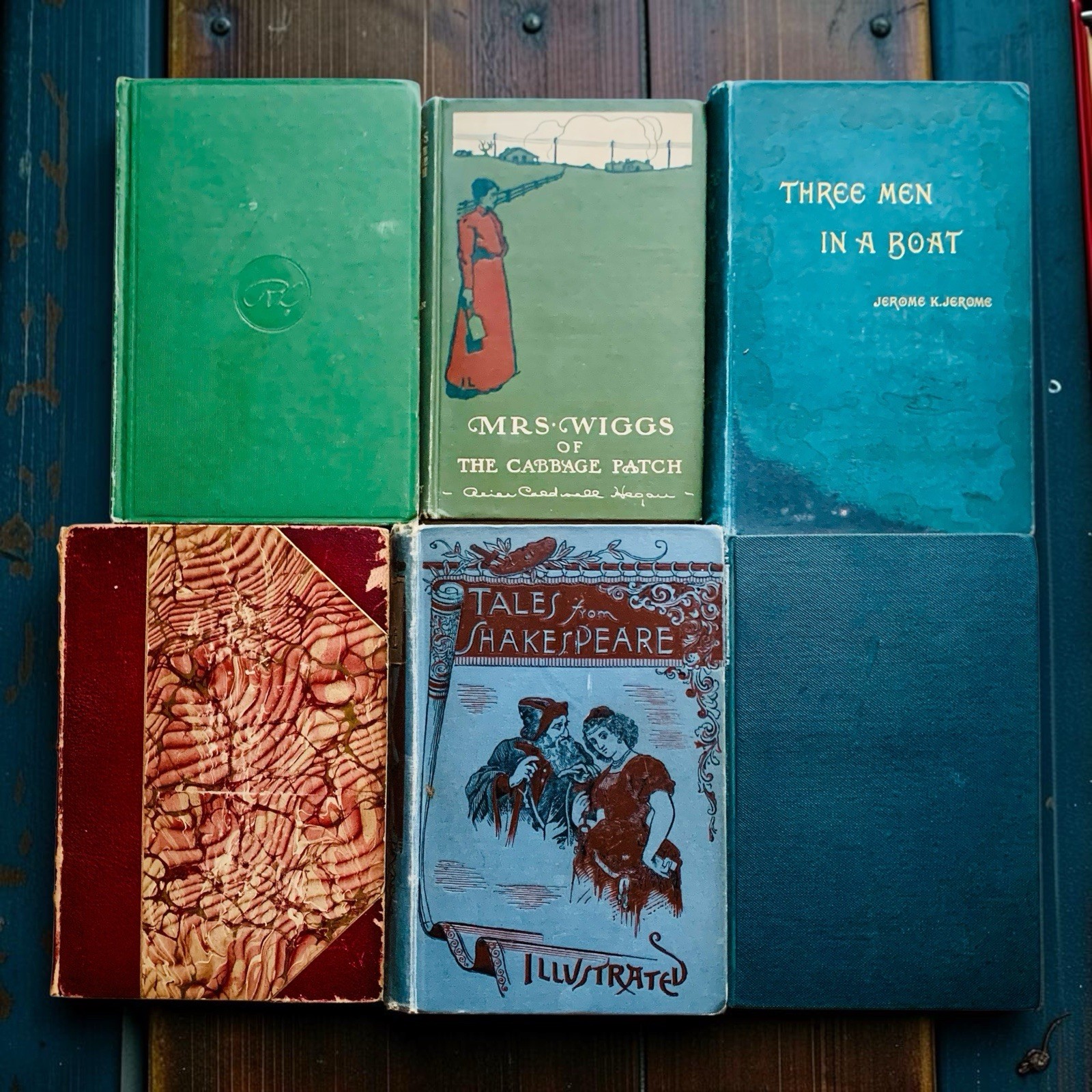 6 Lot Antique Vintage Old Beautiful Distressed Staging Books Library Decor As Is