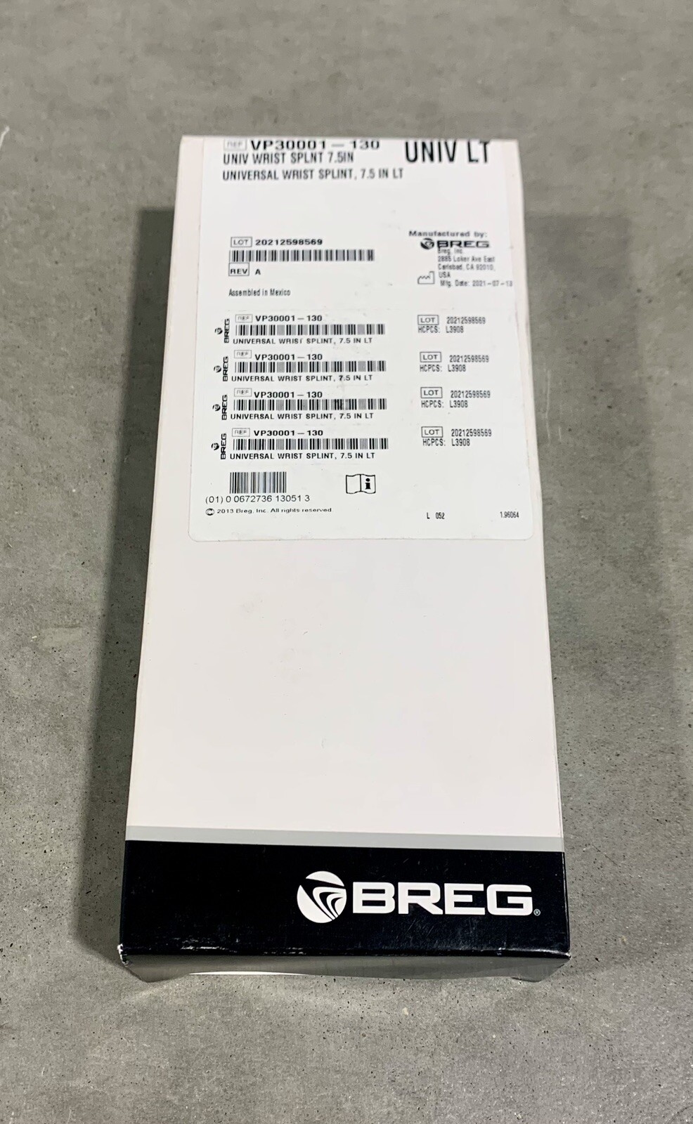 **LOT OF 11** Breg Universal Wrist Splint LEFT 7.5\ **LOT OF 11** Breg Universal Wrist Splint LEFT 7.5\