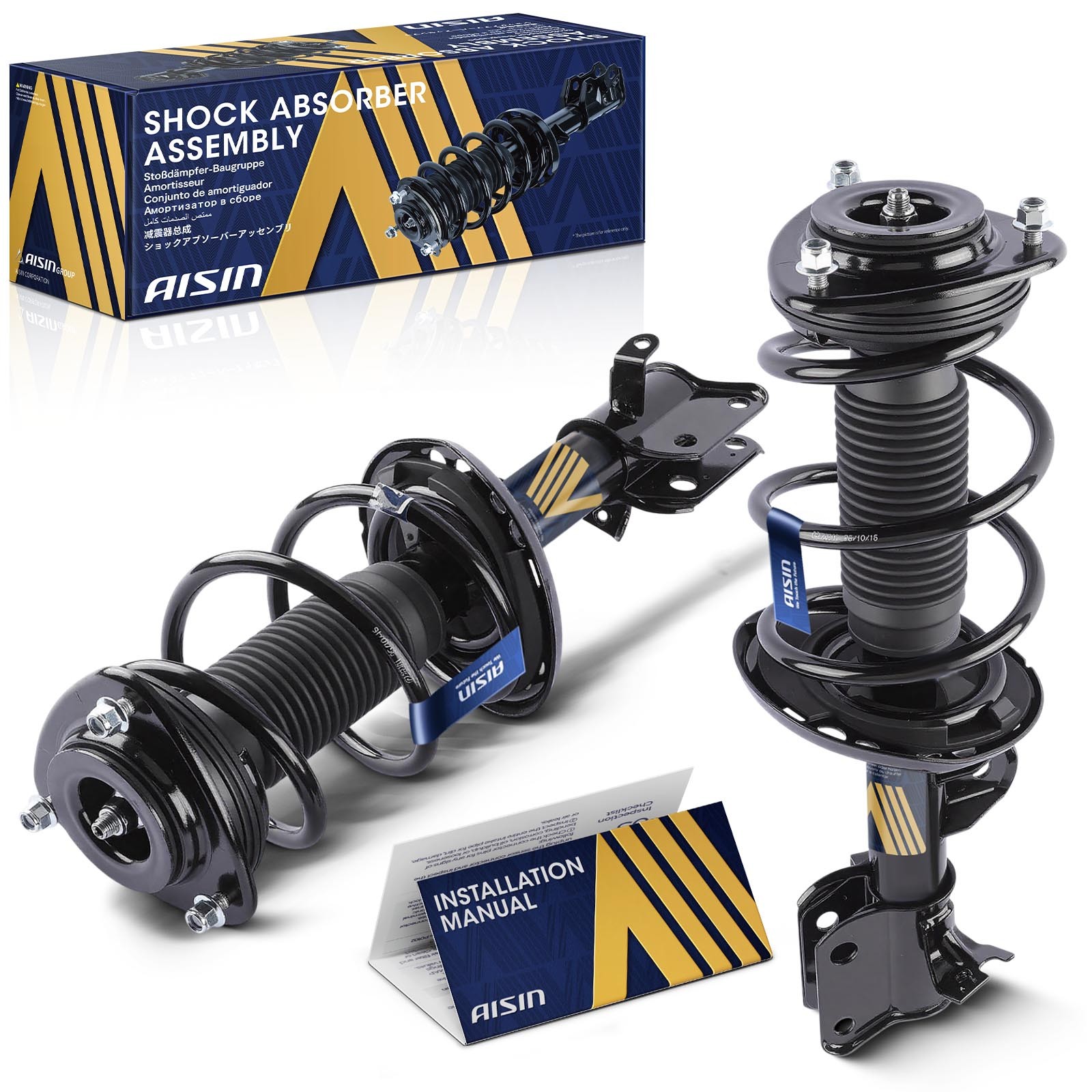 AISIN Pair Front Strut and Coil Spring Assemblys for Subaru Impreza 2017-2019 AISIN Pair Front Strut and Coil Spring Assemblys for Subaru Impreza 2017-2019