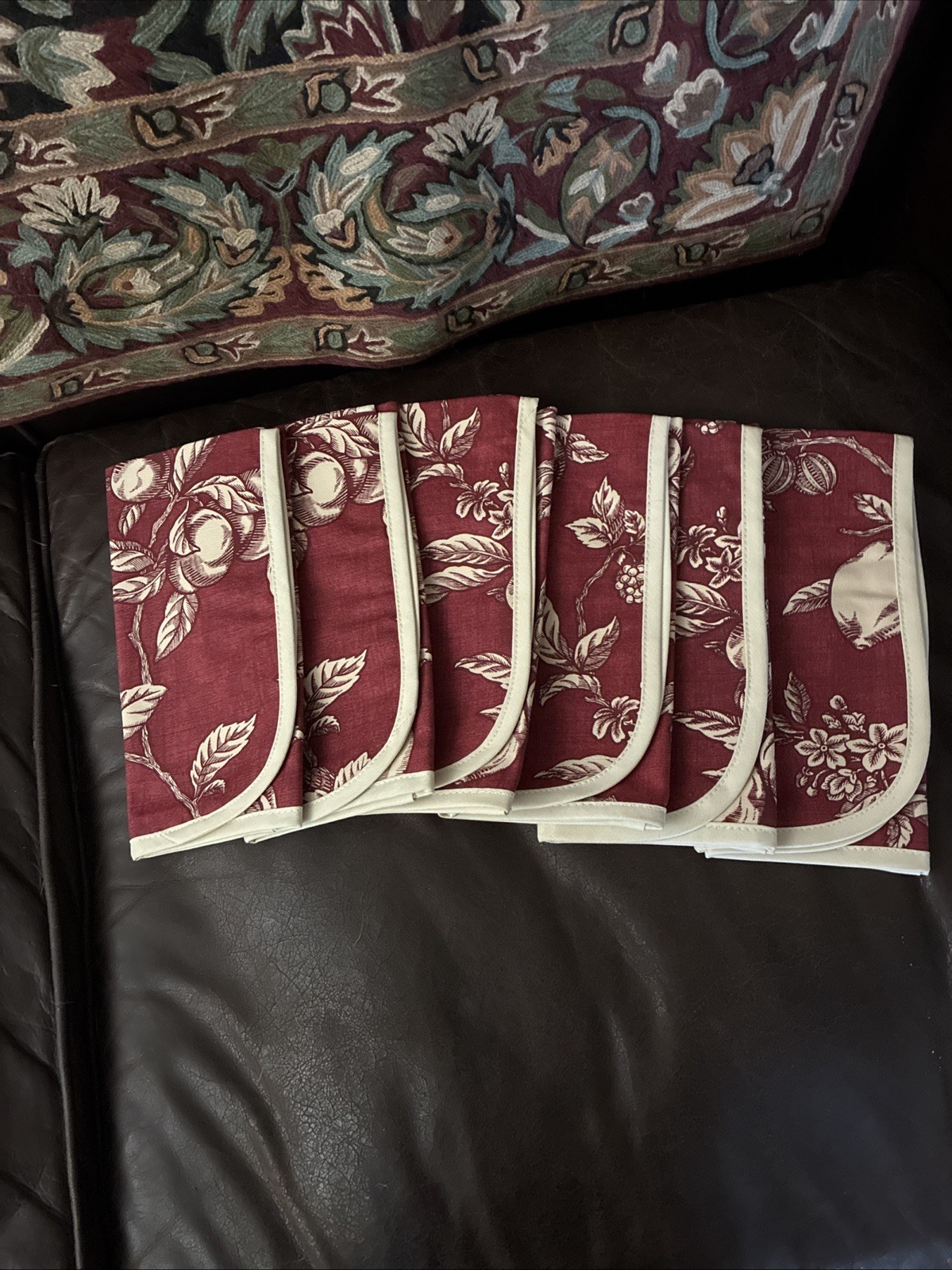 Waverly Garden Room Fruit Toile Lot 6 Placemats Or Napkins
