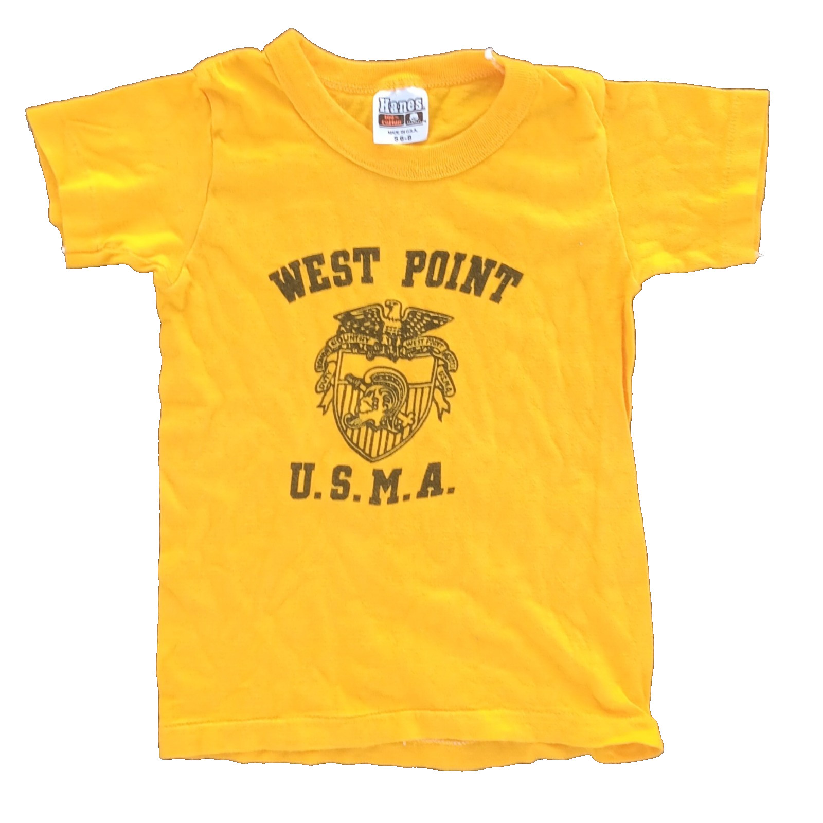vtg West Point T Shirt 70s 80s Hanes made in USA US Military Academy Baby size