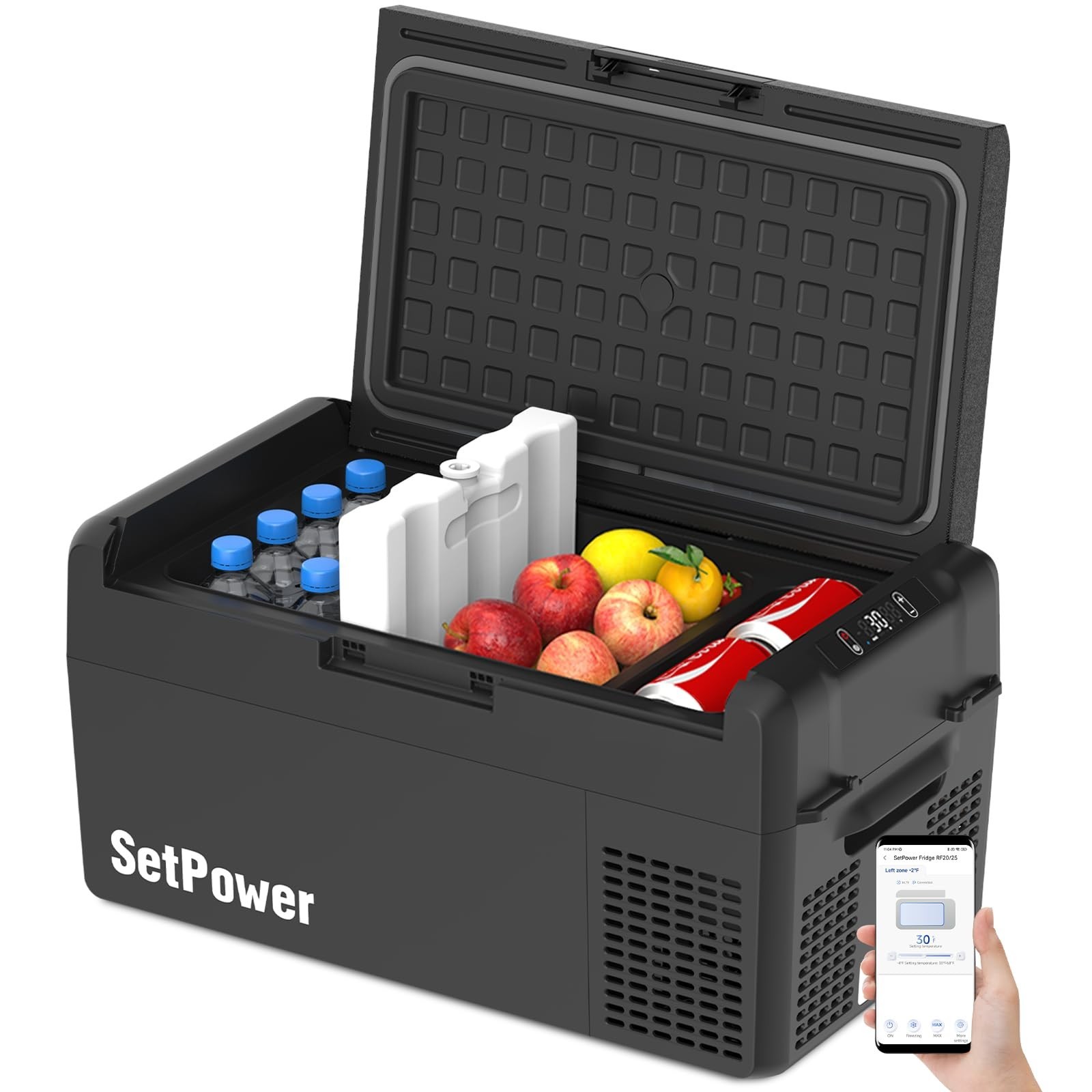 Setpower 12V Refrigerator 21QT Car Refrigerator, ,Electric Cooler Car Camping
