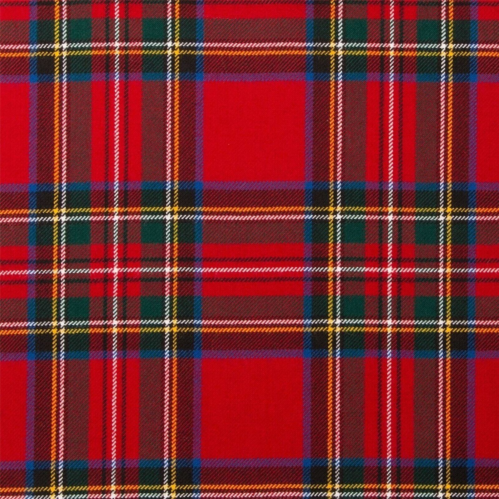 Premium Scottish Highland Royal Stewart Tartan 10 Yards 16oz Wool Acrylic