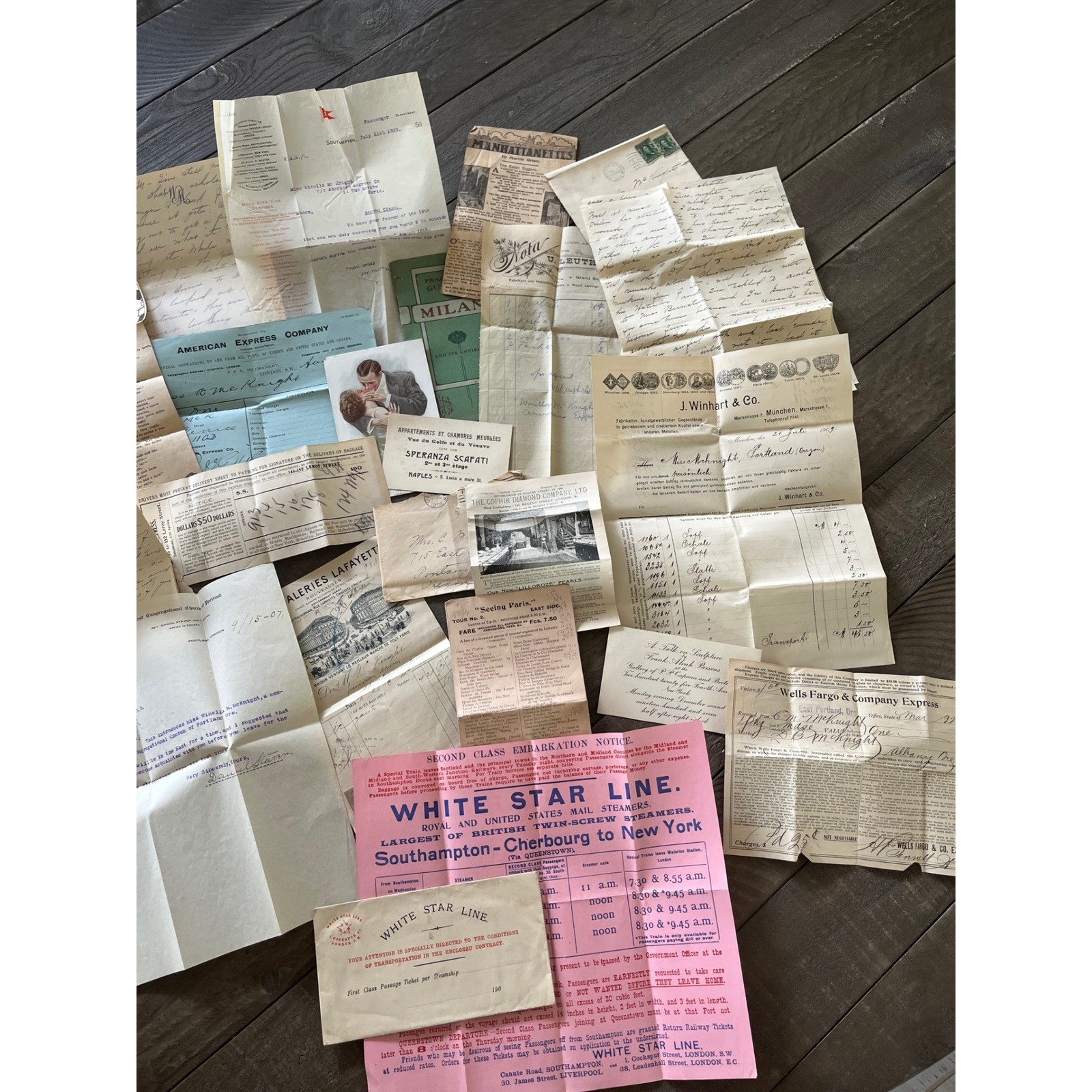 Antique 1900s Ephemera Lot Travel Archive