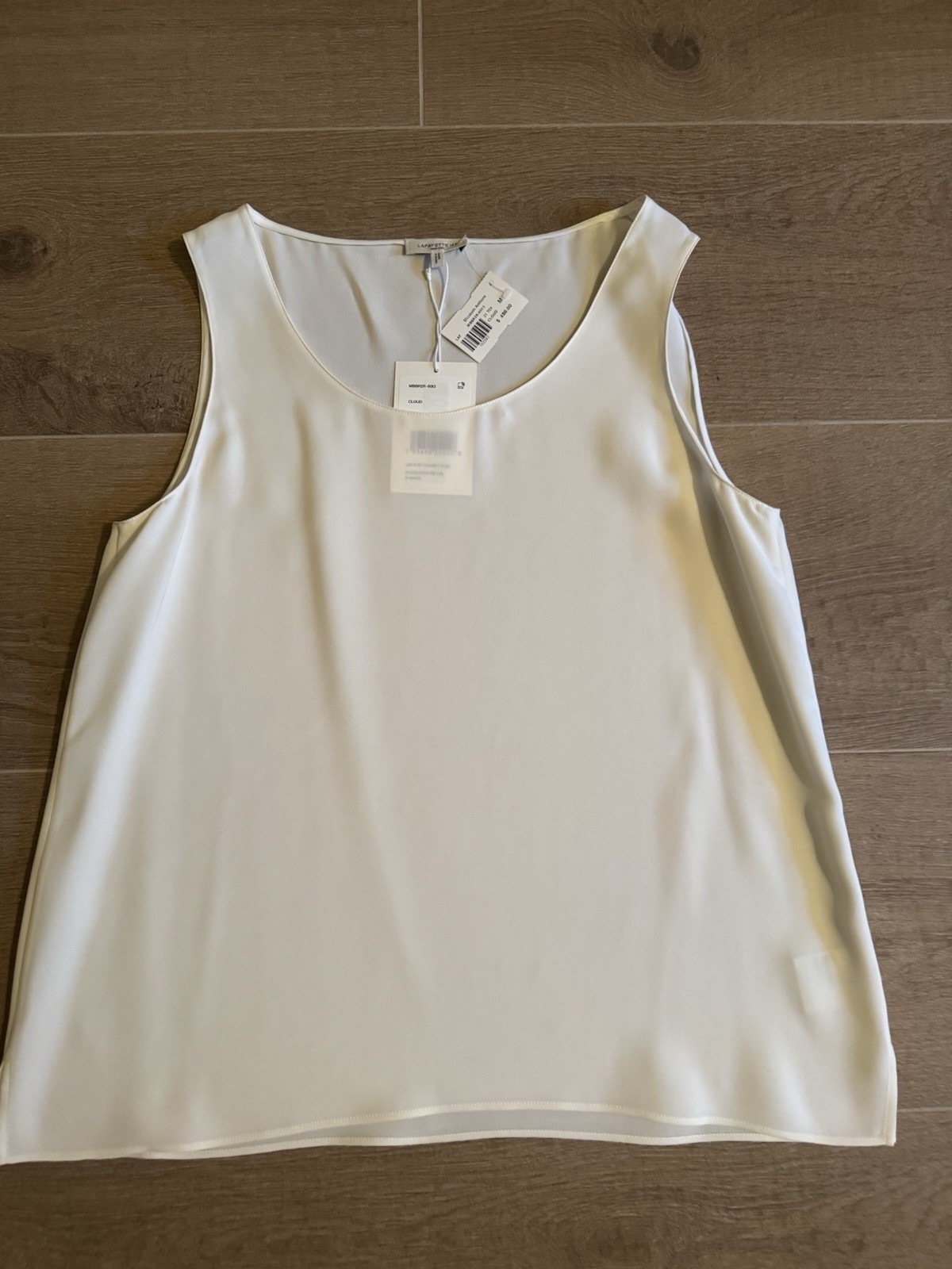 NWT $498 Lafayette 148 New York Cream 100% Silk Tank Sz M NWT $498 Lafayette 148 New York Cream 100% Silk Tank Sz M