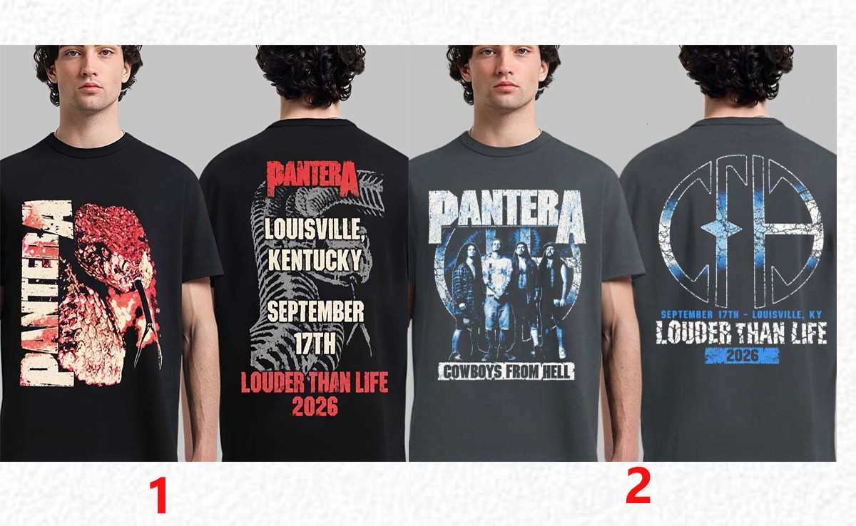 Pantera Louder Than Life 2026 Concert T-Shirt Reprint