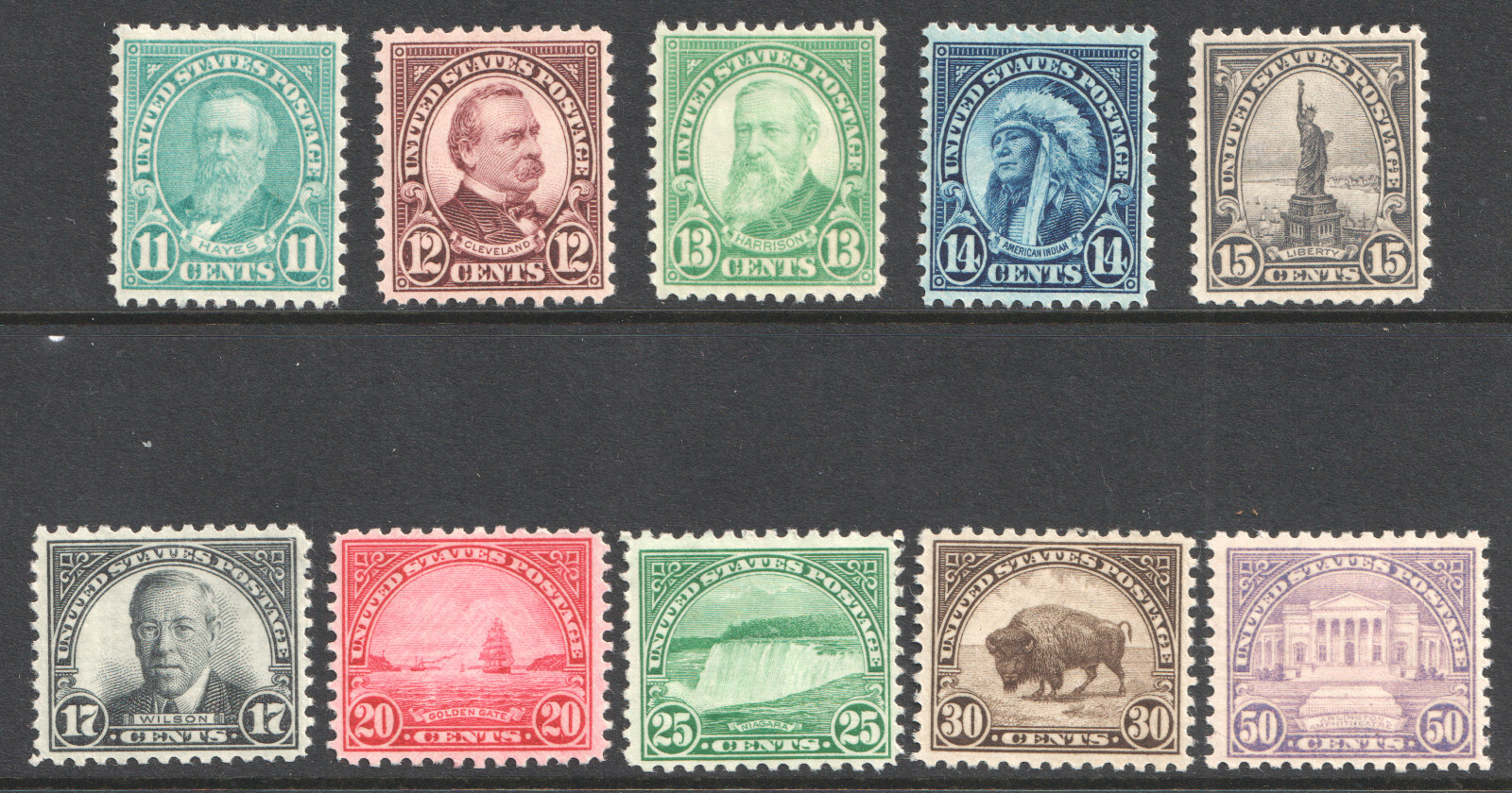 1931 US SC 692-701 Set of 10 Rotary 11x10.5 - OG MNH complete set F/VF - XF 1931 US SC 692-701 Set of 10 Rotary 11x10.5 - OG MNH complete set F/VF - XF