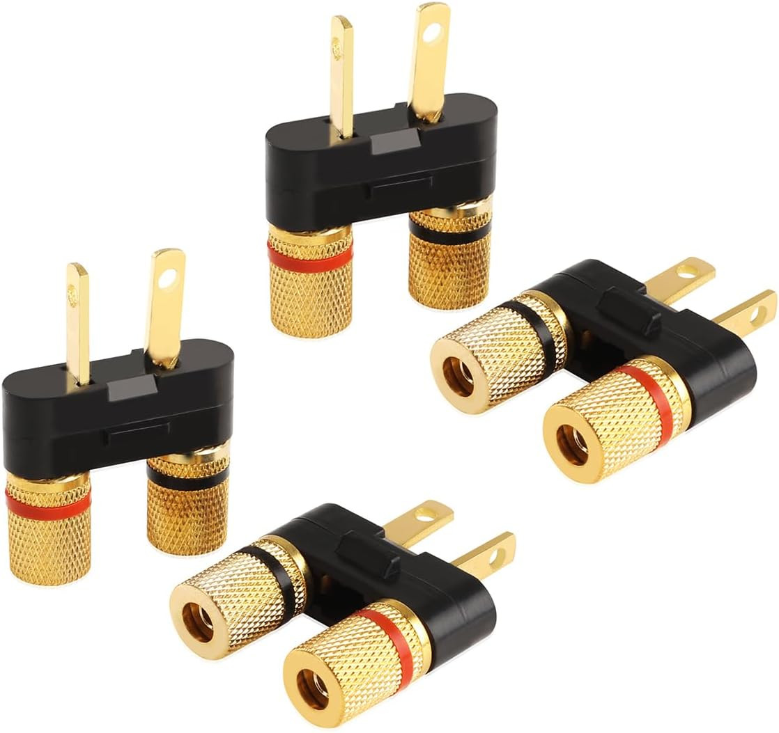 4Pcs Vintage Receiver Speaker Banana Jack Plug Connectors