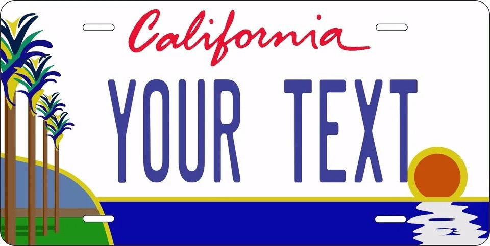 California Palm Custom State License Plate Personalized 12\