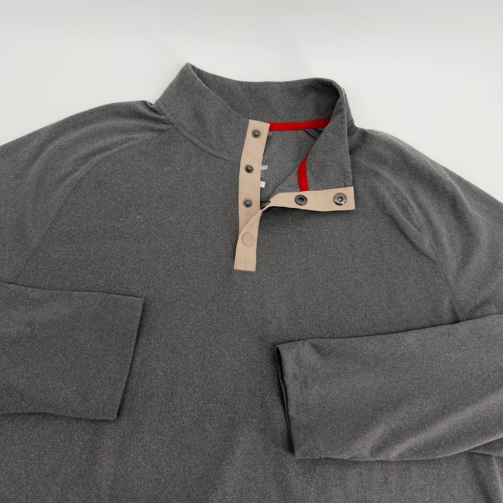 Swannies Weston Snap Neck Performance Golf Pullover Mens XL Grey