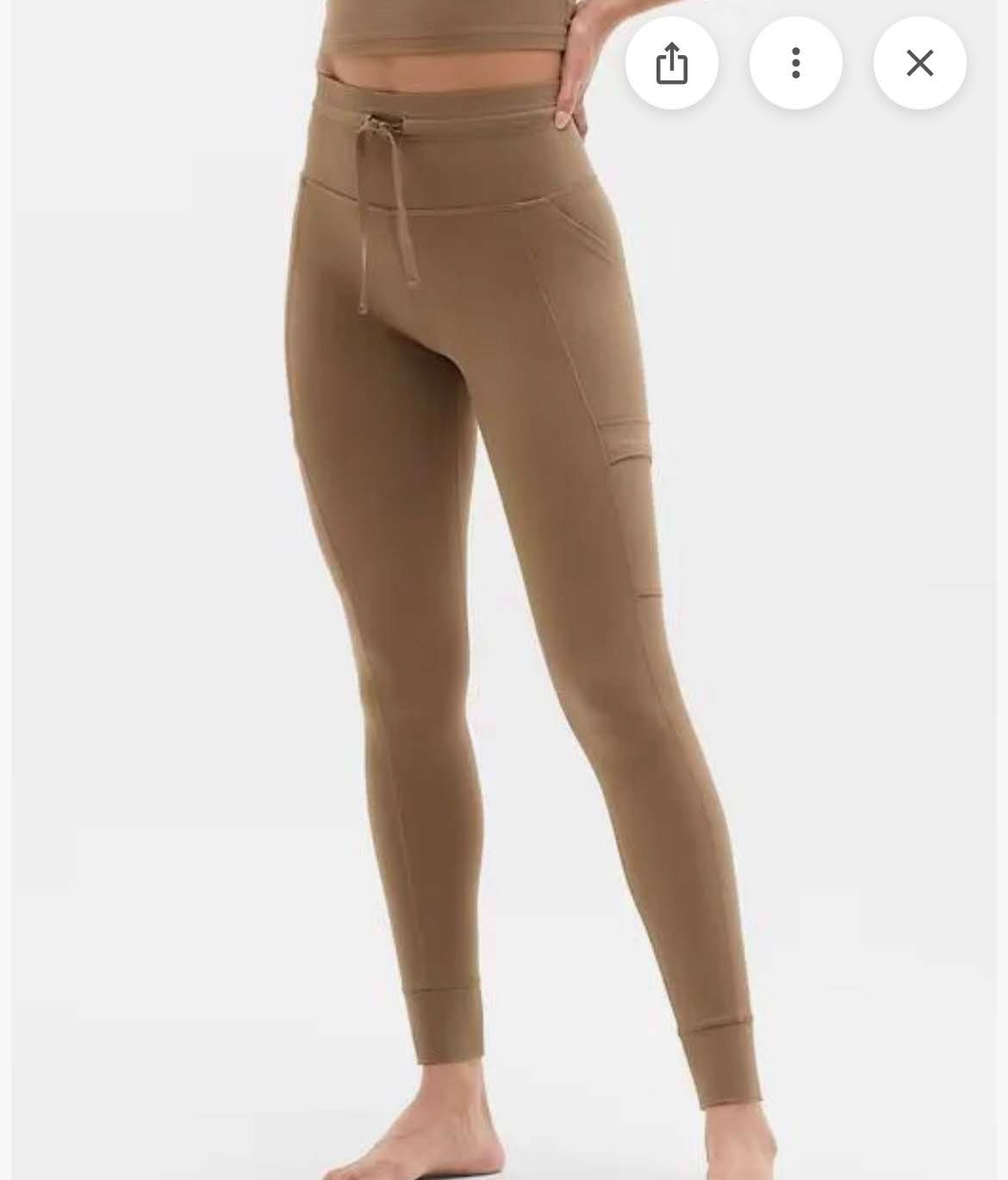 NWT $109 Athleta salutation stash cargo tight leggings clay tan medium M