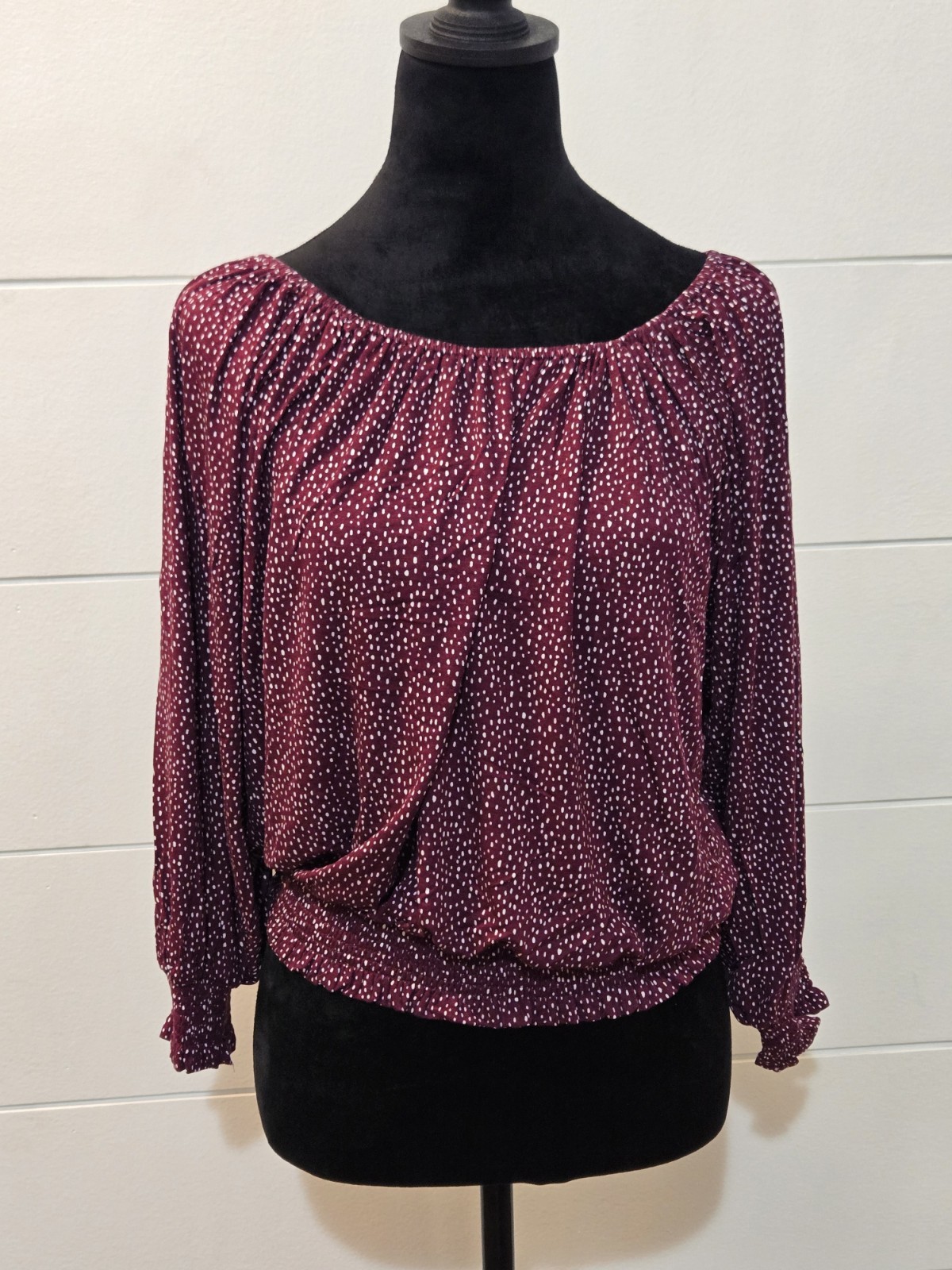 Express Long Sleeve Burgundy Top Size Medium New With Tags Express Long Sleeve Burgundy Top Size Medium New With Tags