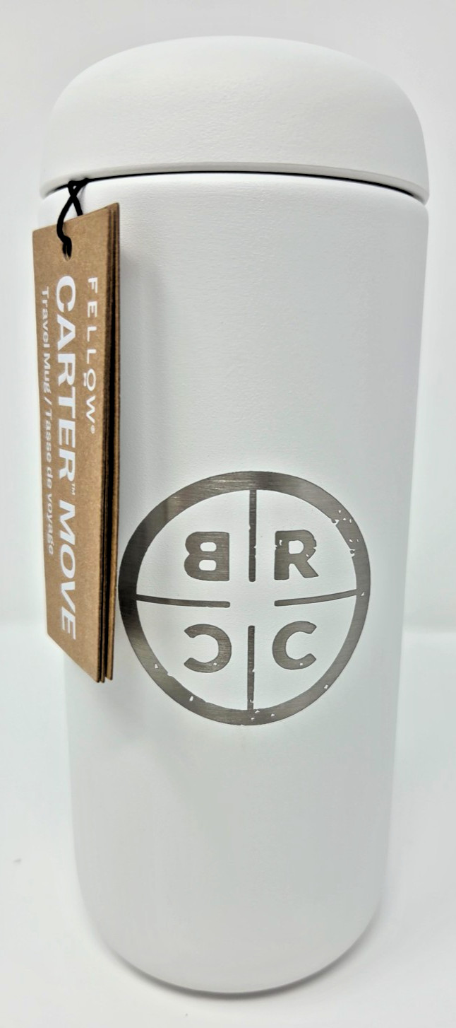 FELLOW ~ Black Rifle Coffee ~ 16 OZ CARTER MOVE TRAVEL MUG TUMBLER - White ~ New