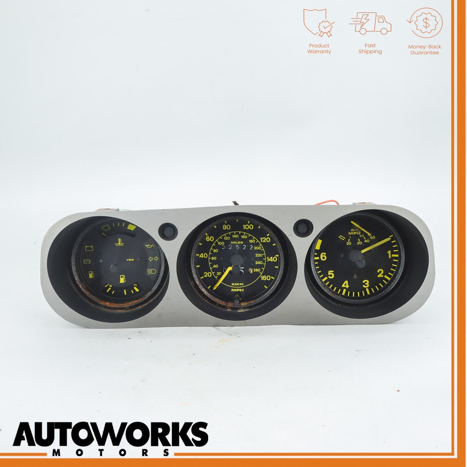 83-87 Porsche 944 Dashboard Dash Instrument Gauge Cluster Speedometer OEM 83-87 Porsche 944 Dashboard Dash Instrument Gauge Cluster Speedometer OEM