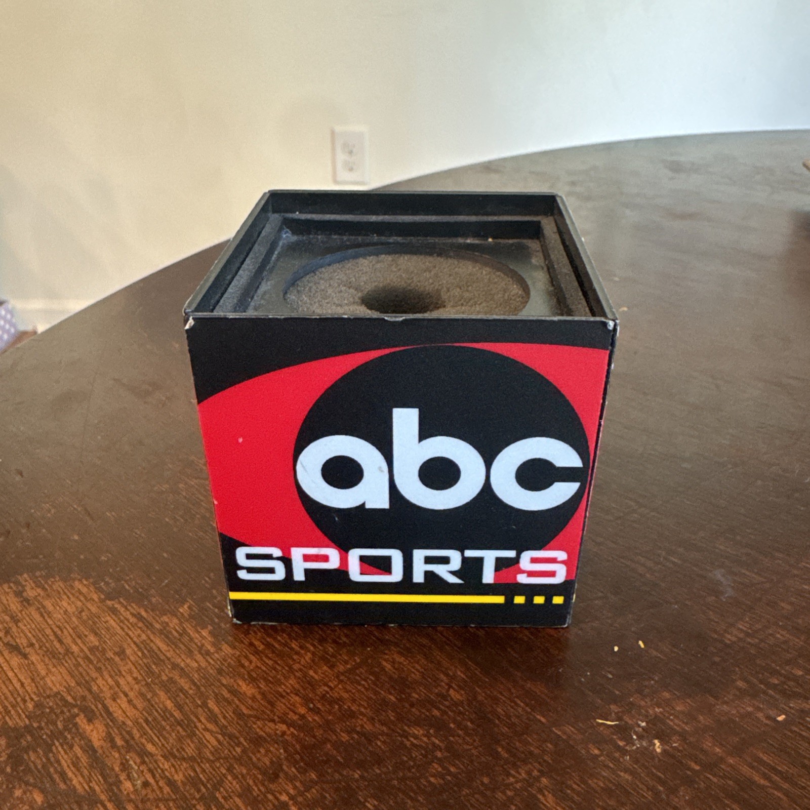 VINTAGE ABC Sports Microphone Flag Original Screen Used TV Broadcast Media