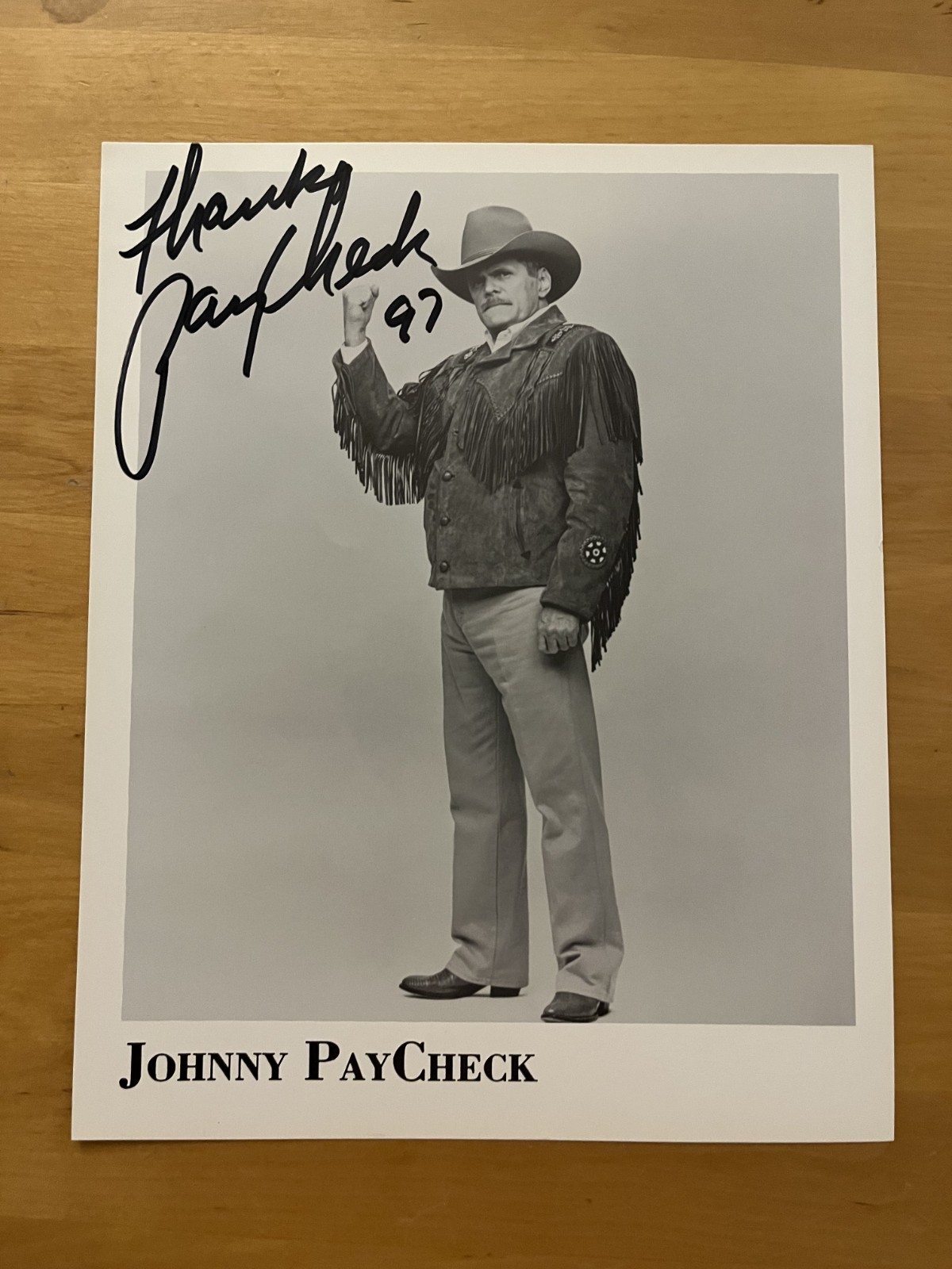 Vintage Country Icon Johnny Paycheck Autographed Signed 8x10 with COA Vintage Country Icon Johnny Paycheck Autographed Signed 8x10 with COA