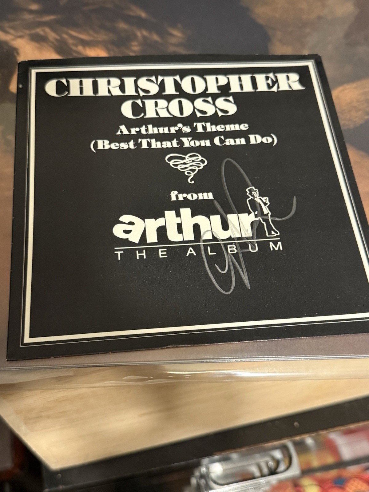 Christopher Cross Signed Autographed Arthur Theme 7 Vinyl Record In Person Christopher Cross Signed Autographed Arthur Theme 7 Vinyl Record In Person
