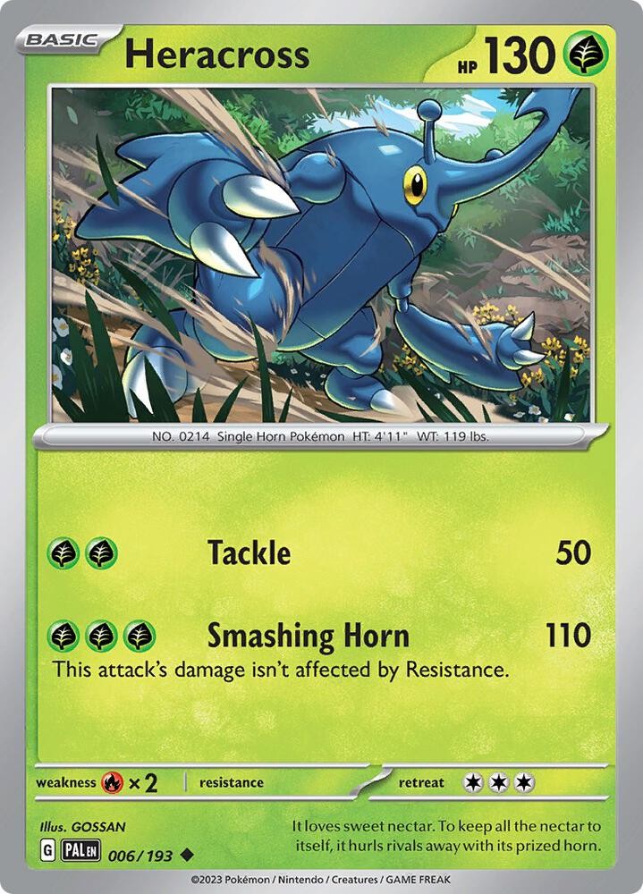 Heracross Uncommon Regular PAL 006/193 NM