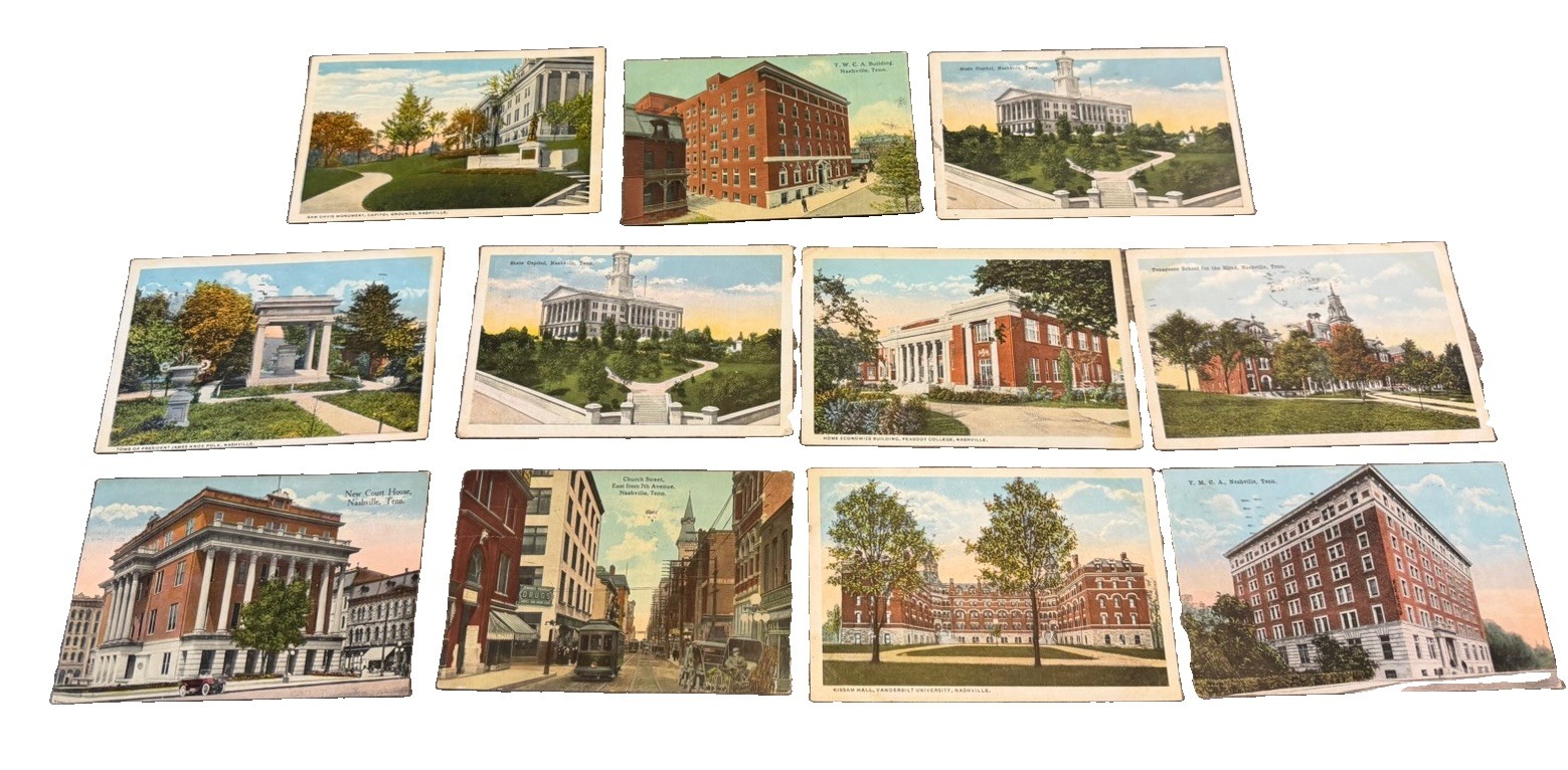 Vintage Nashville Postcards Lot of 11 Vintage Nashville Postcards Lot of 11