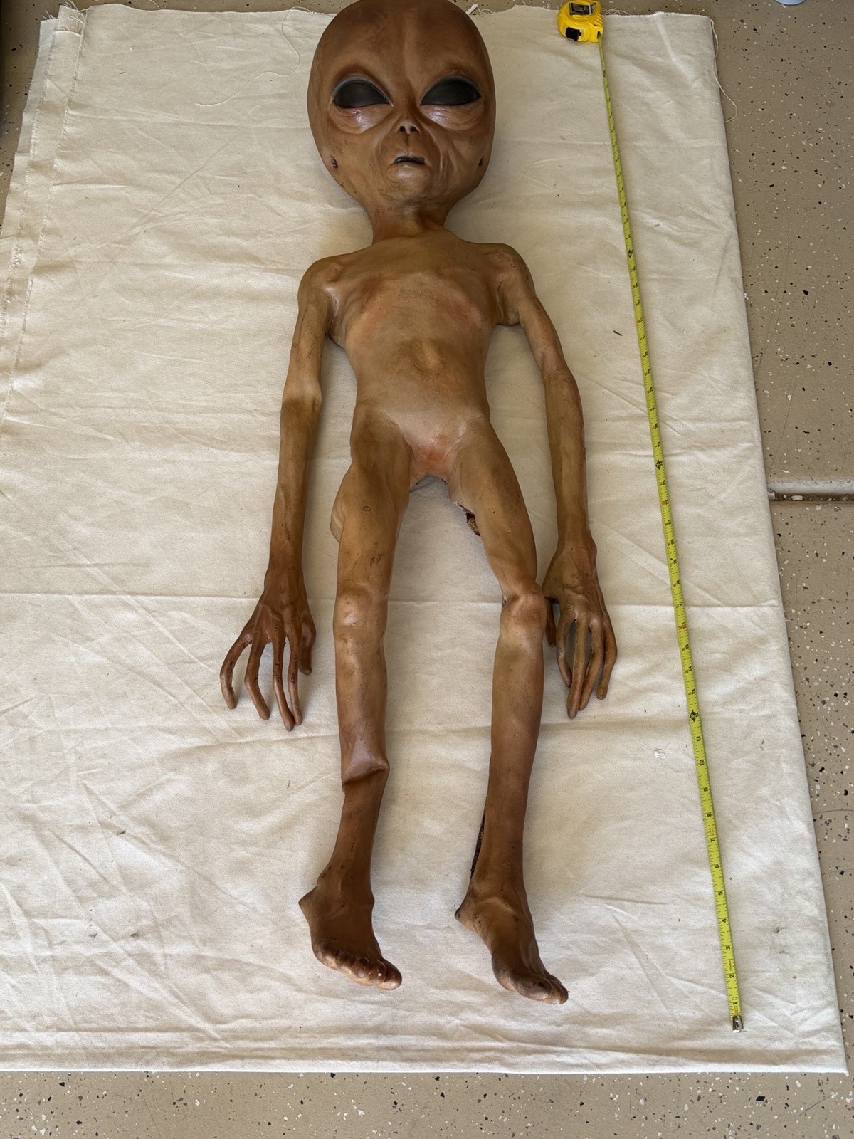 Vintage Alien 4.5’ Prop Latex Foam UFO Roswell Style