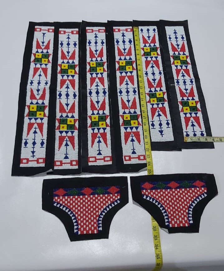 Handmade Old American Sioux Bead work for War Shirts / Pants / Legging BWD175 Handmade Old American Sioux Bead work for War Shirts / Pants / Legging BWD175