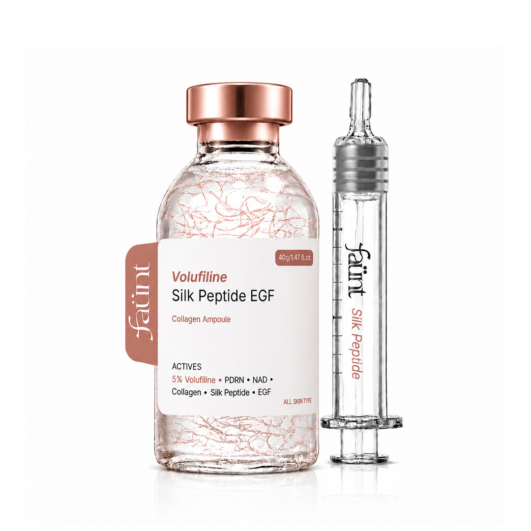 Faunt 5% Volufiline EGF Silk Peptide Glass Skin Ampoule Collagen PDRN NAD+