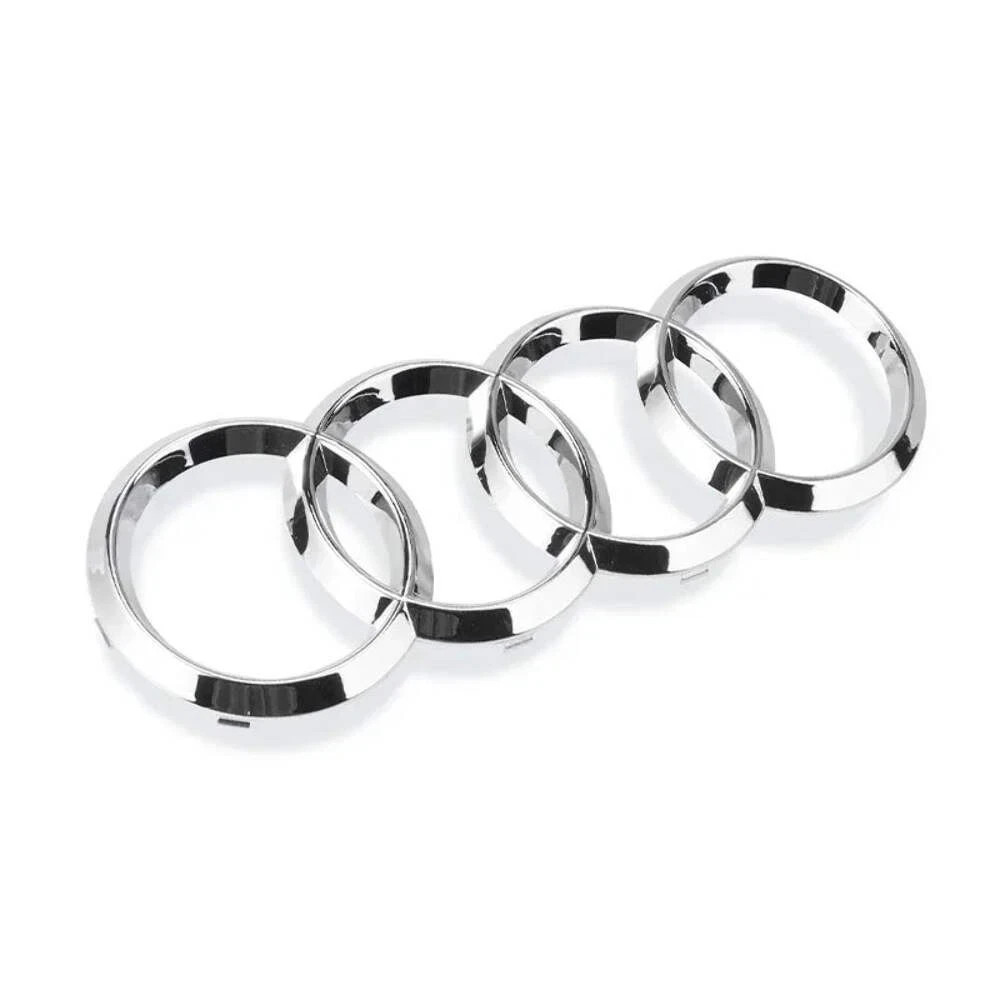 Audi 4-Ring logo ABS Silver Car Hood Front 285mm Bonnet Grill Trunk Emblem