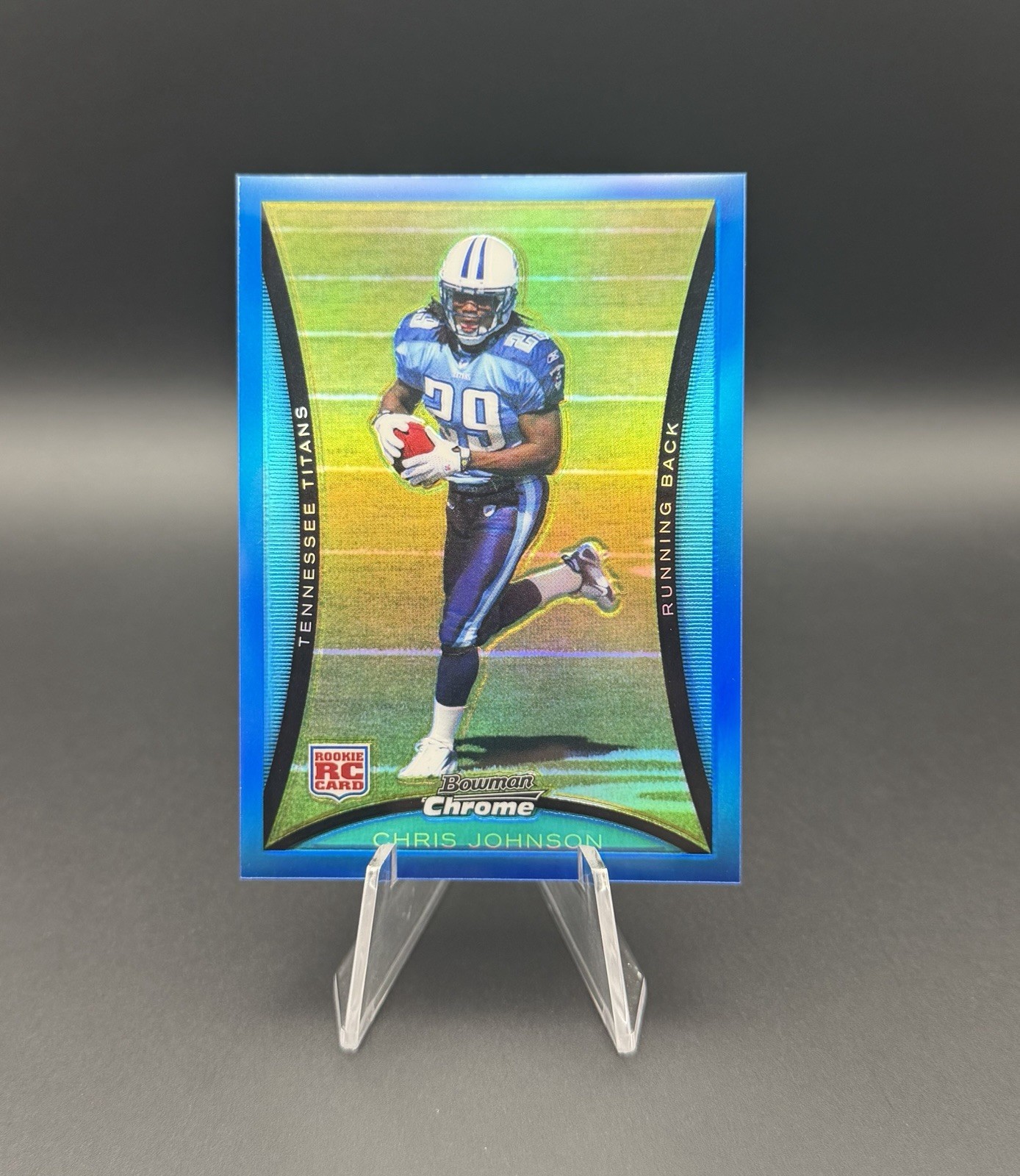 CHRIS JOHNSON -2008 Bowman Chrome #BC76 - Blue Refractor /150 - ROOKIE - TITANS
