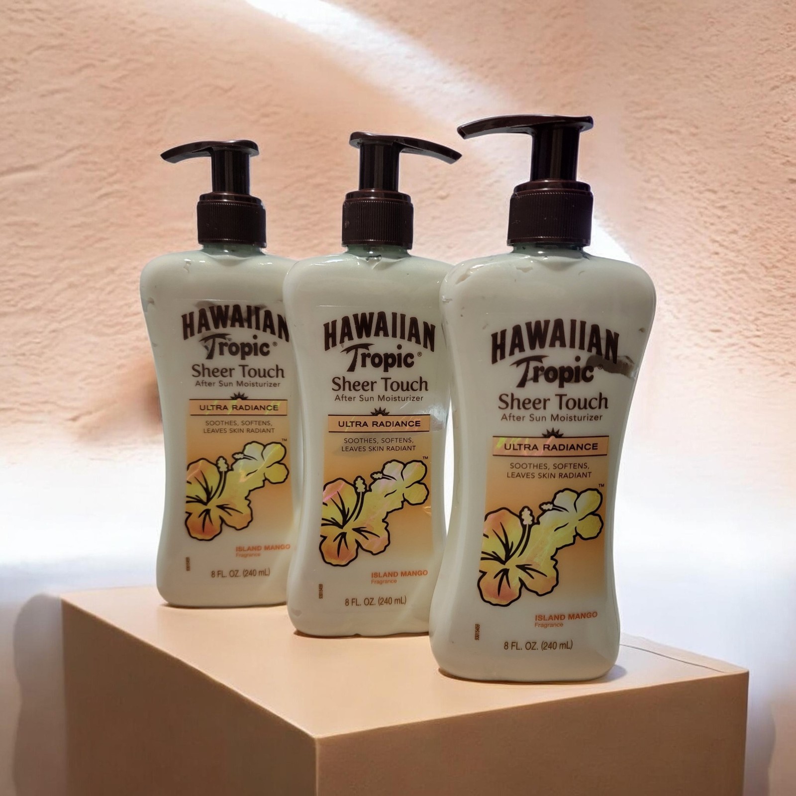 3x New Hawaiian Tropic Sheer Touch After Sun Moisturizer Island Mango 8oz NEW