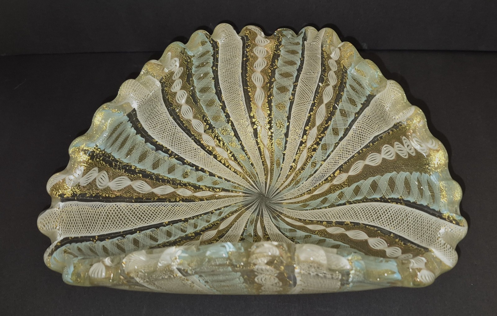 Vintage Murano Art Glass Zanfirico Ashtray Bowl 1791