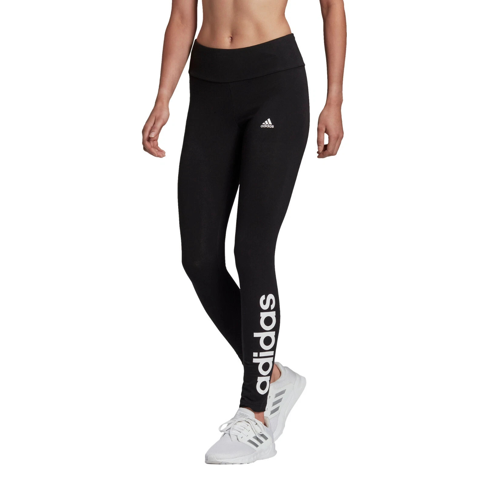 adidas Women\'s Loungewear Essentials High-waisted Logo Leggings Black Small NWT