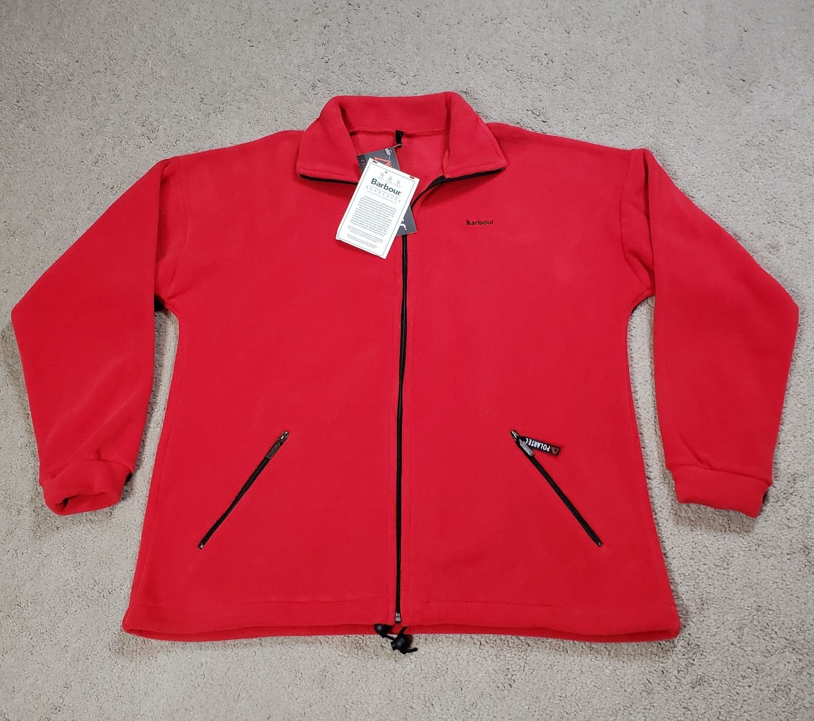 Vintage Barbour NWT Made in England Full Zip Fleece Jacket Mens L Heritage NOS