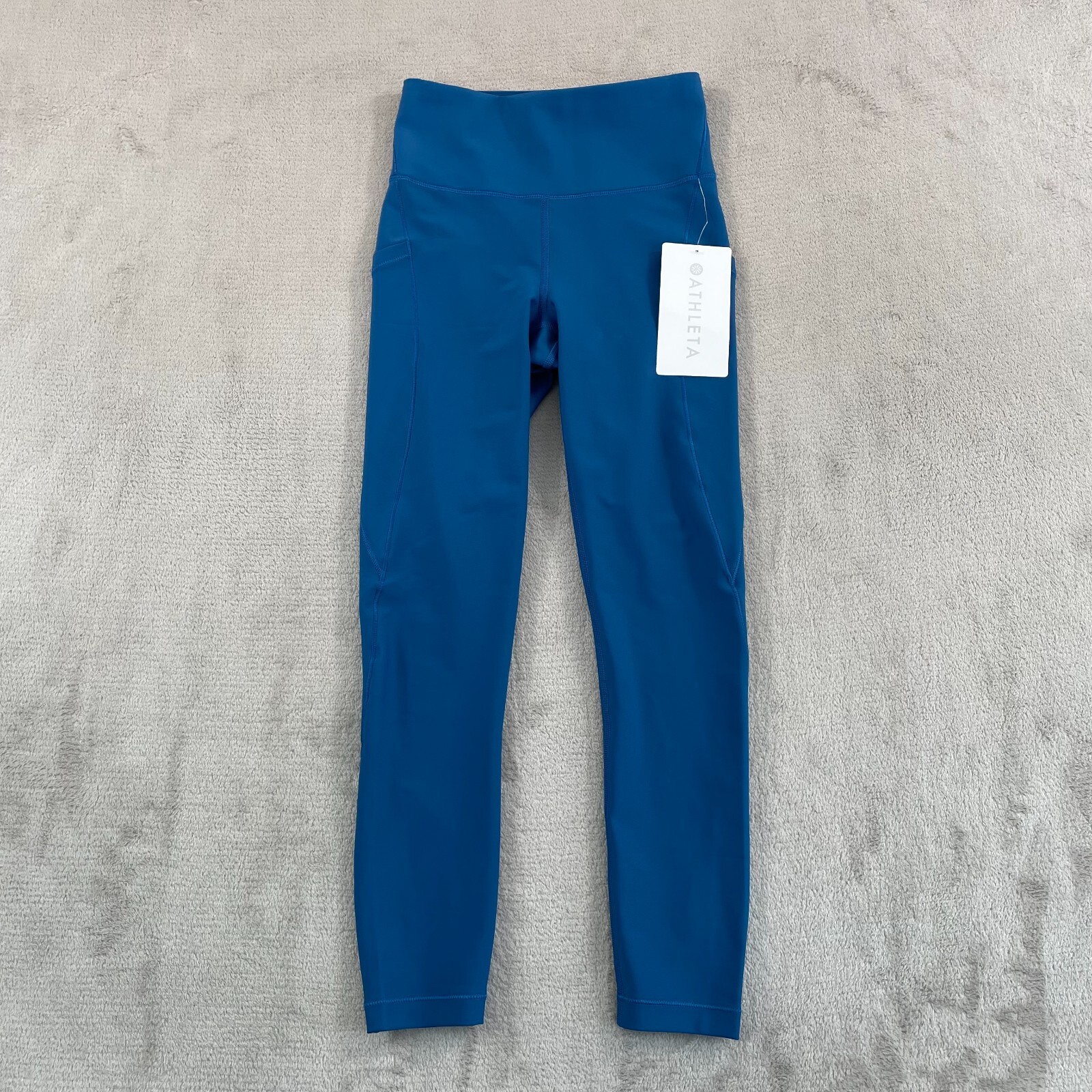 Athleta Interval Stash 7/8 Tight Women 2XS Dark Lapis Blue Yoga Gym NWT $109