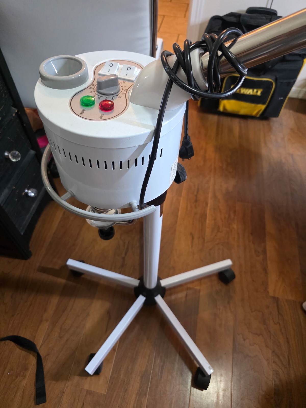 Professional Ionic Facial Steamer w/ Rolling Stand Esthetician Salon Spa Steamer