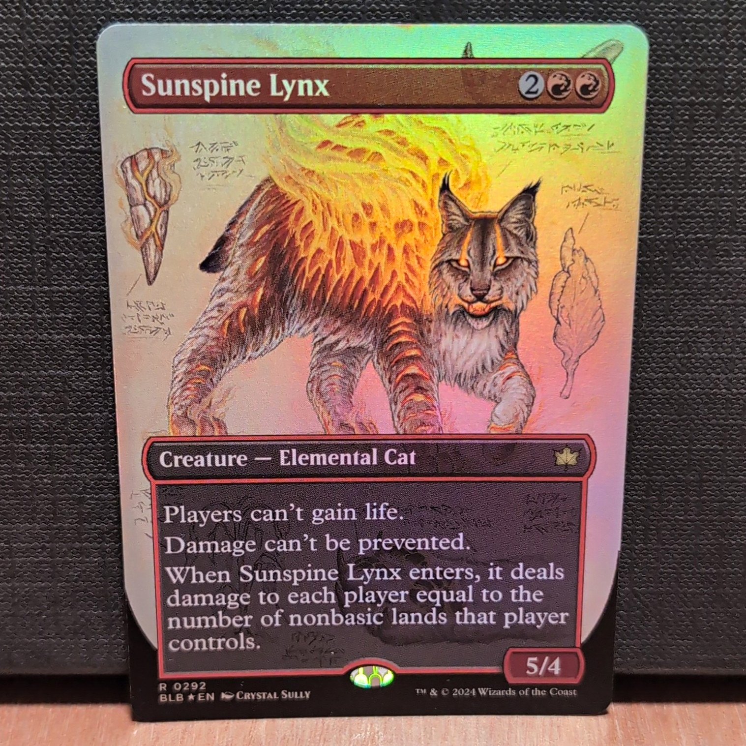 WotC MTG Sunspine Lynx Extended Art Foil Rare EN #0292 - BBL WotC MTG Sunspine Lynx Extended Art Foil Rare EN #0292 - BBL