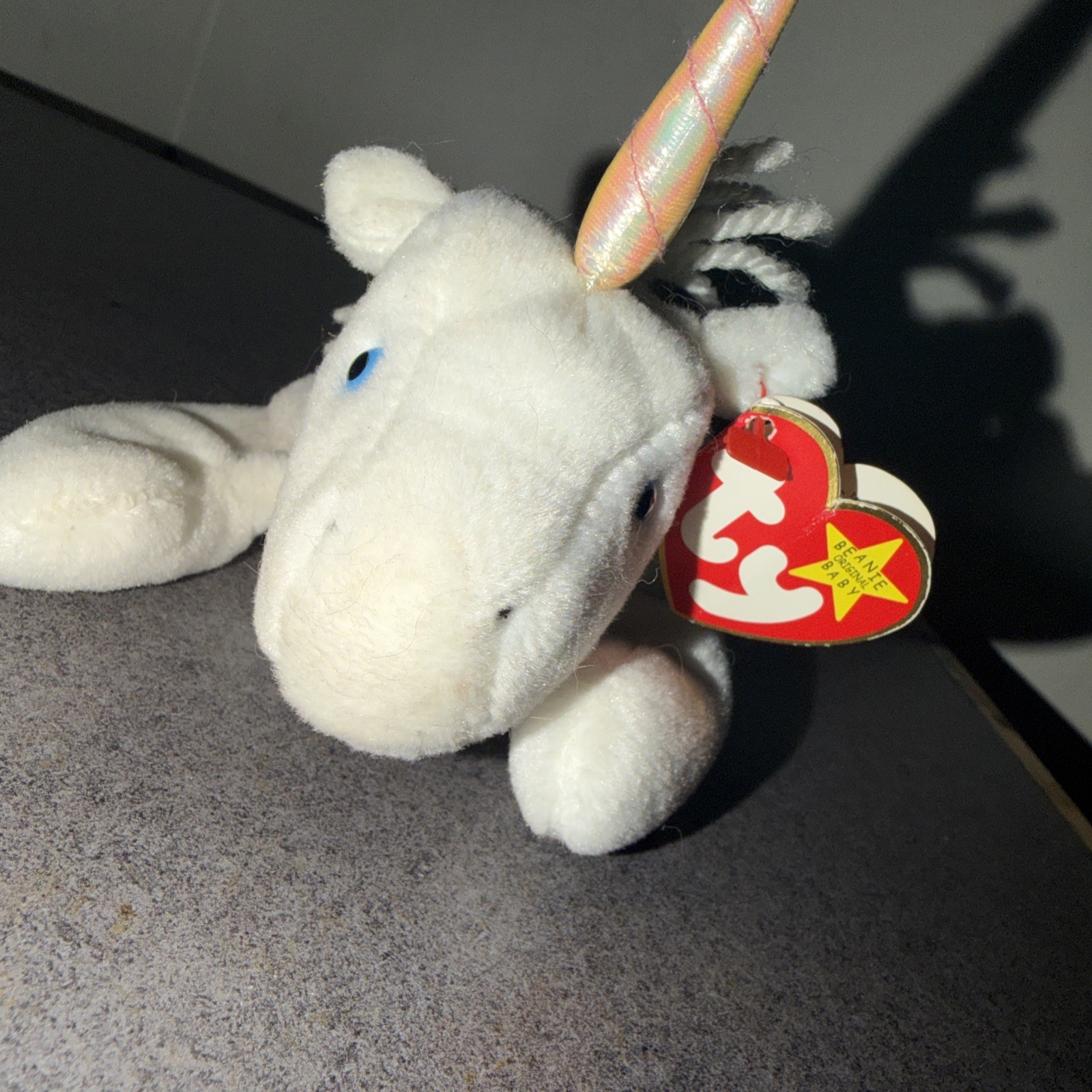 Rare TY Beanie Baby Retired Mystic 1994 iridescent horn, coarse mane. Tag Errors Rare TY Beanie Baby Retired Mystic 1994 iridescent horn, coarse mane. Tag Errors