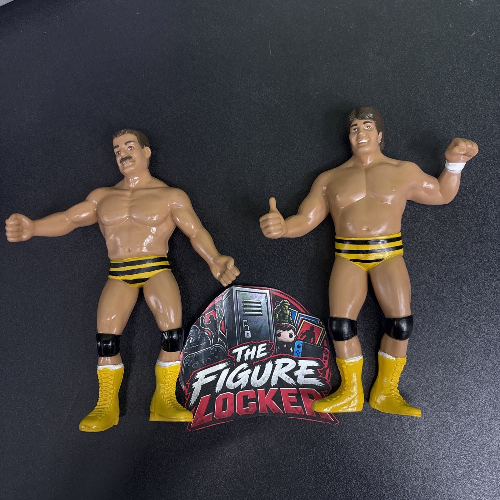1987 LJN WWF Killer Bees Tag Team Brian Blair & Jim Brunzell Wrestling Figures 1987 LJN WWF Killer Bees Tag Team Brian Blair & Jim Brunzell Wrestling Figures