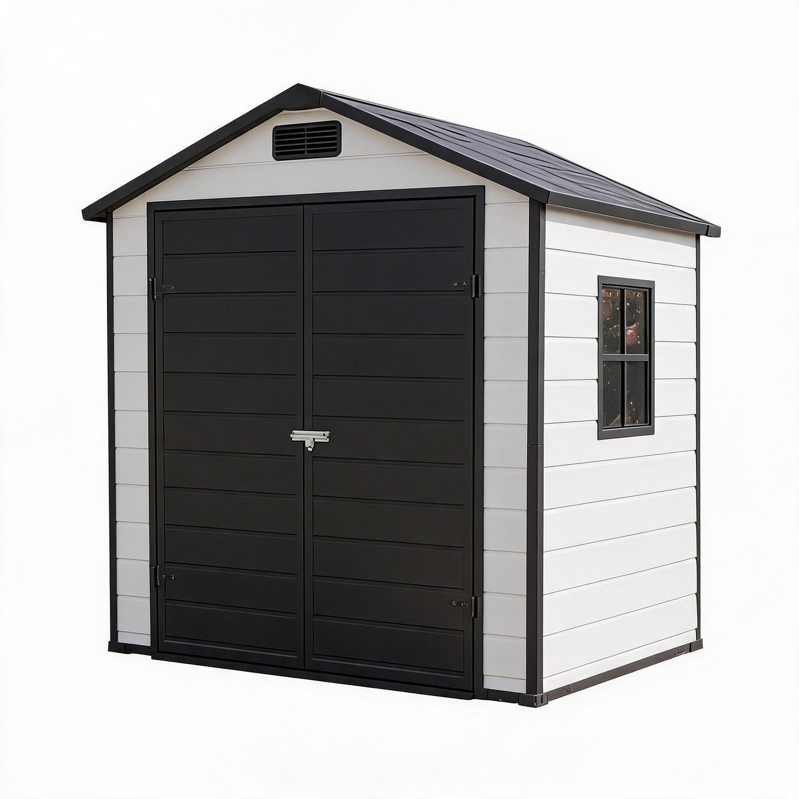 Storage Shed 6x4ft Resin Outdoor Plastic Garden Tool w/ Floor & Window