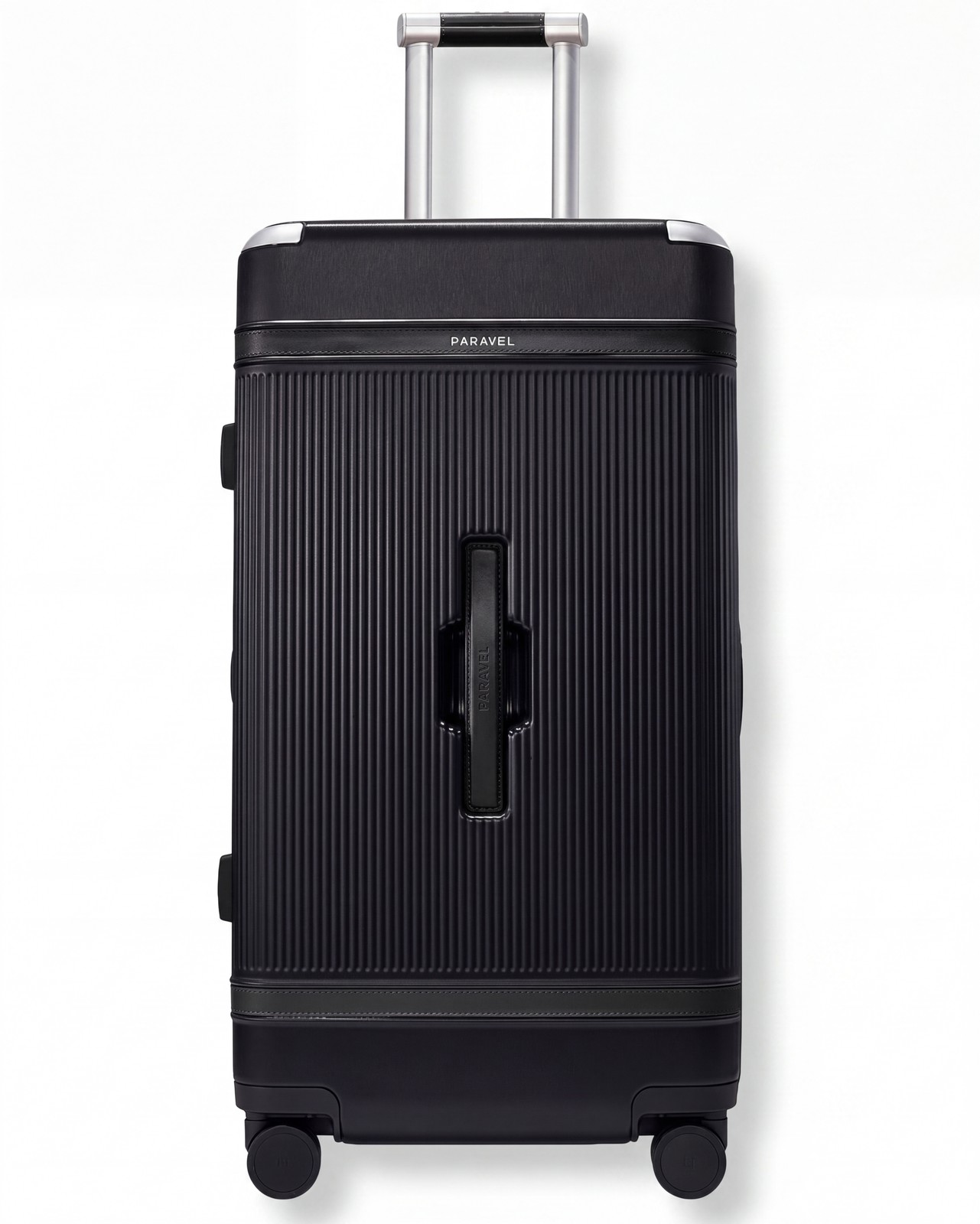Paravel Aviator Trunk Checked Spinner Suitcase Travel Luggage Derby Black Paravel Aviator Trunk Checked Spinner Suitcase Travel Luggage Derby Black