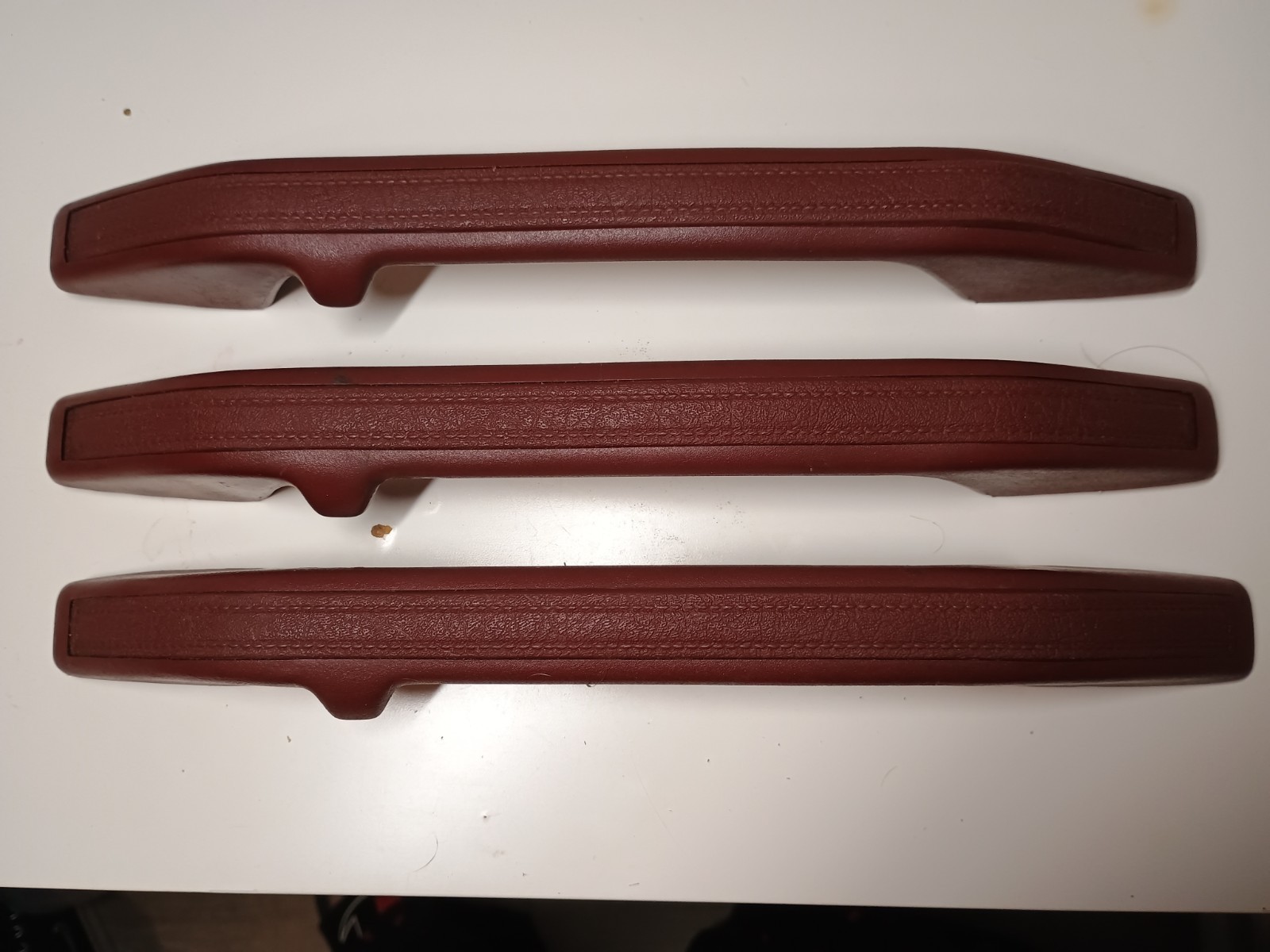 🇸🇪VOLVO 740 940 960 UPPER INTERIOR GRAB HANDLE SET W INSERT WINE RED OXBLOOD